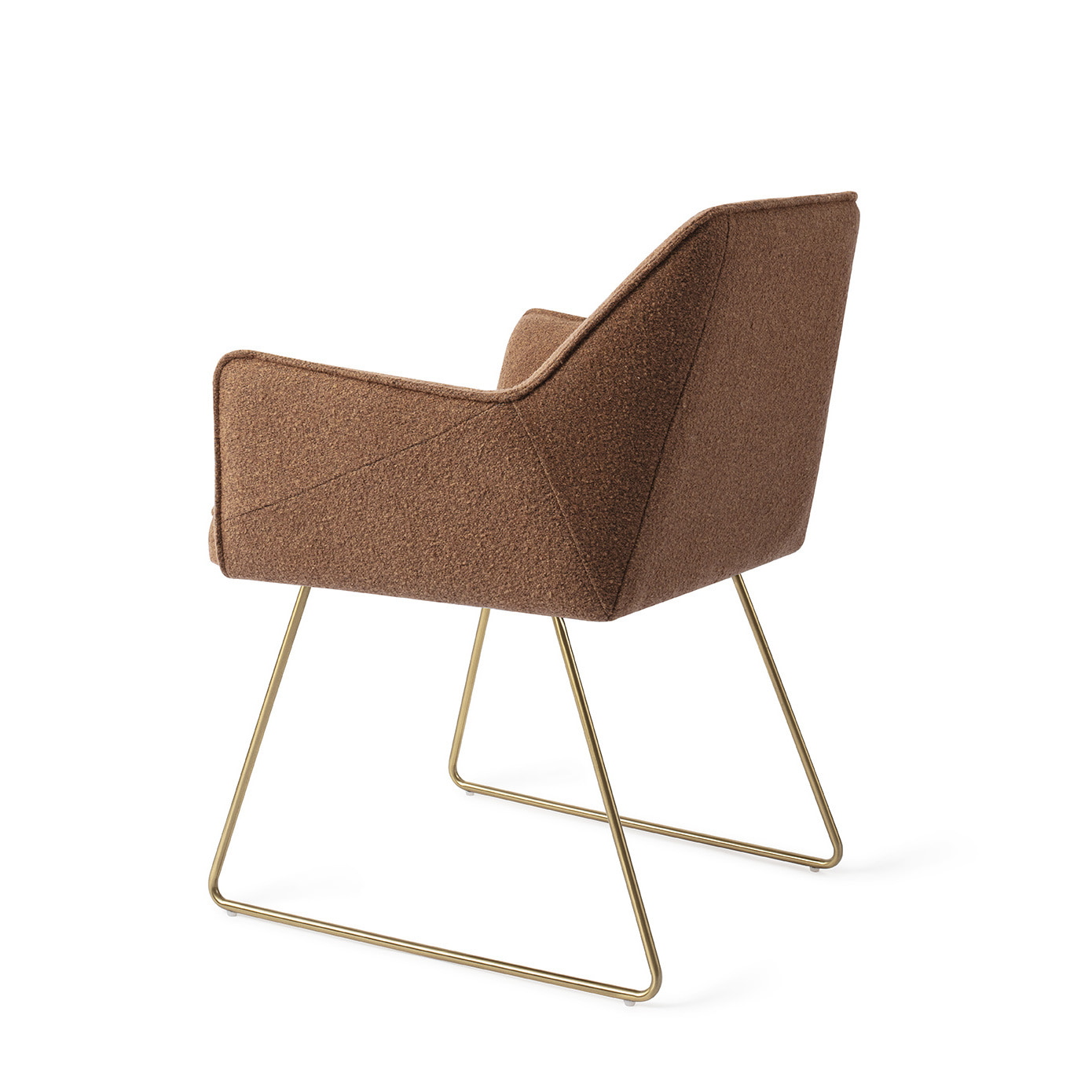 Jesper Home Eetkamerstoel 'Tome' Slide Gold, kleur Cinnamon Bun