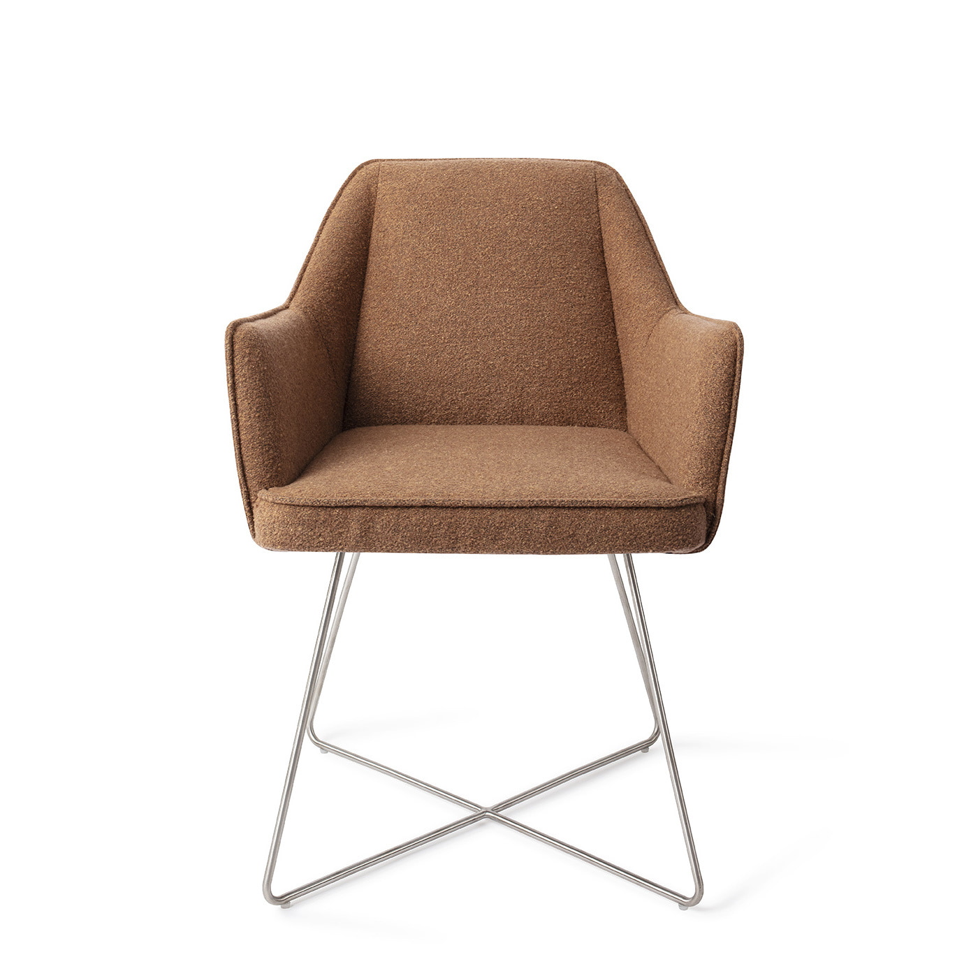 Jesper Home Eetkamerstoel 'Tome' Cross Steel, kleur Cinnamon Bun