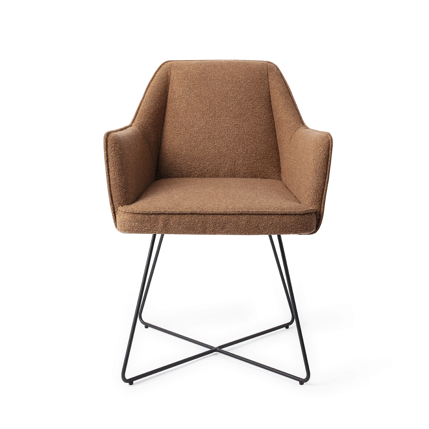 Jesper Home Eetkamerstoel 'Tome' Cross Black, kleur Cinnamon Bun