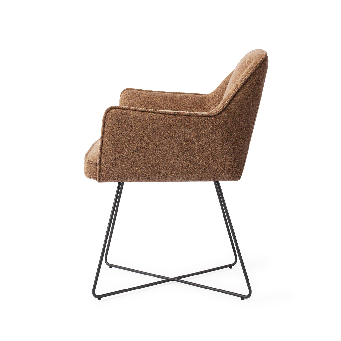 Jesper Home Eetkamerstoel 'Tome' Cross Black, kleur Cinnamon Bun