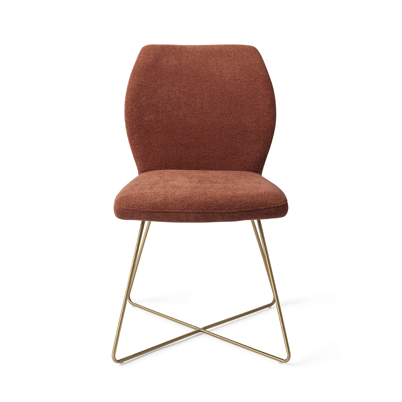 Jesper Home Eetkamerstoel 'Ikata' Cross Gold, kleur Cosy Copper