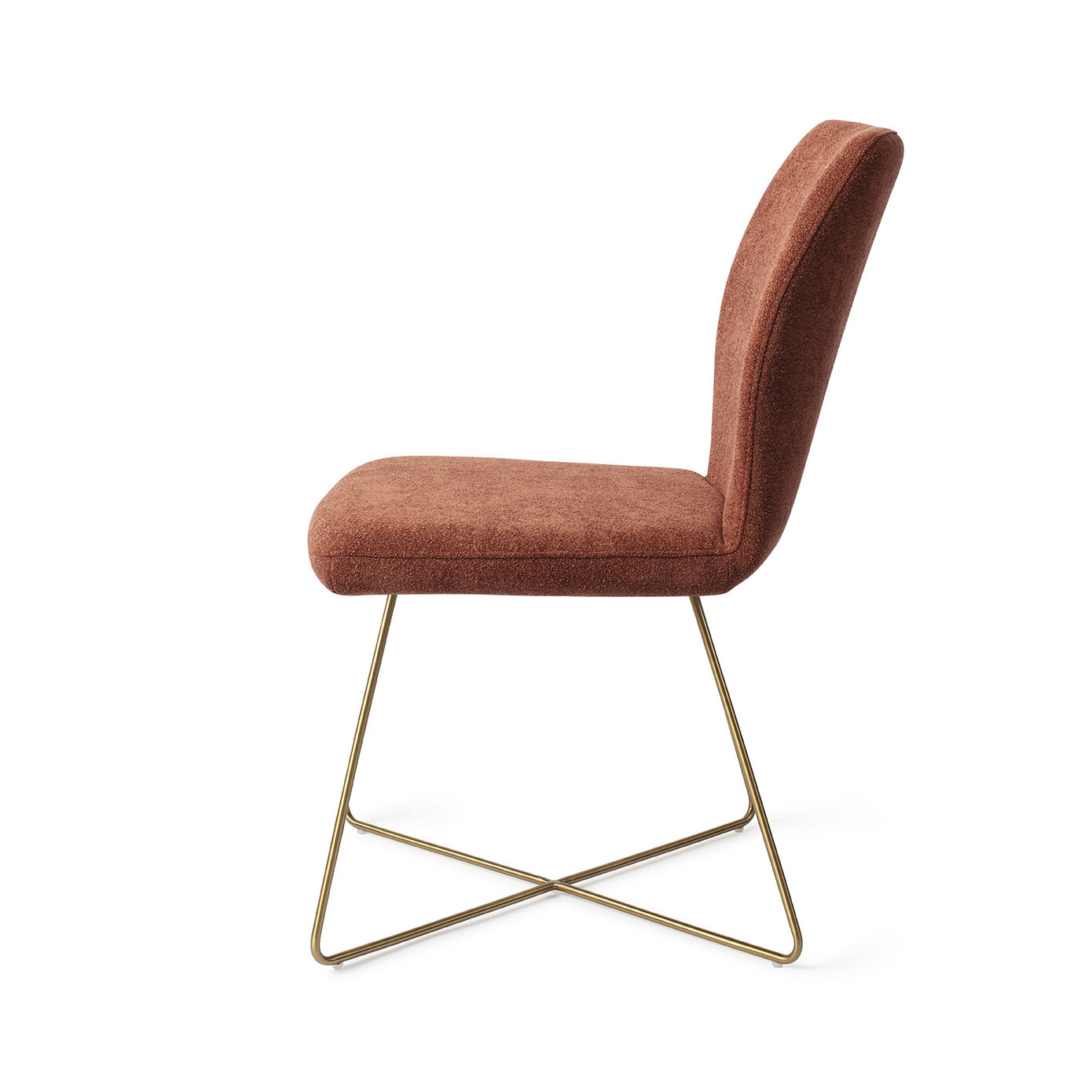 Jesper Home Eetkamerstoel 'Ikata' Cross Gold, kleur Cosy Copper