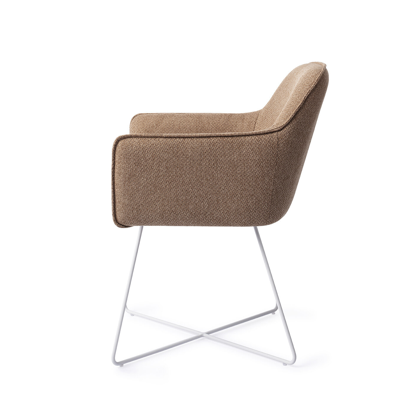 Jesper Home Eetkamerstoel 'Hofu' Cross White, kleur French Toast
