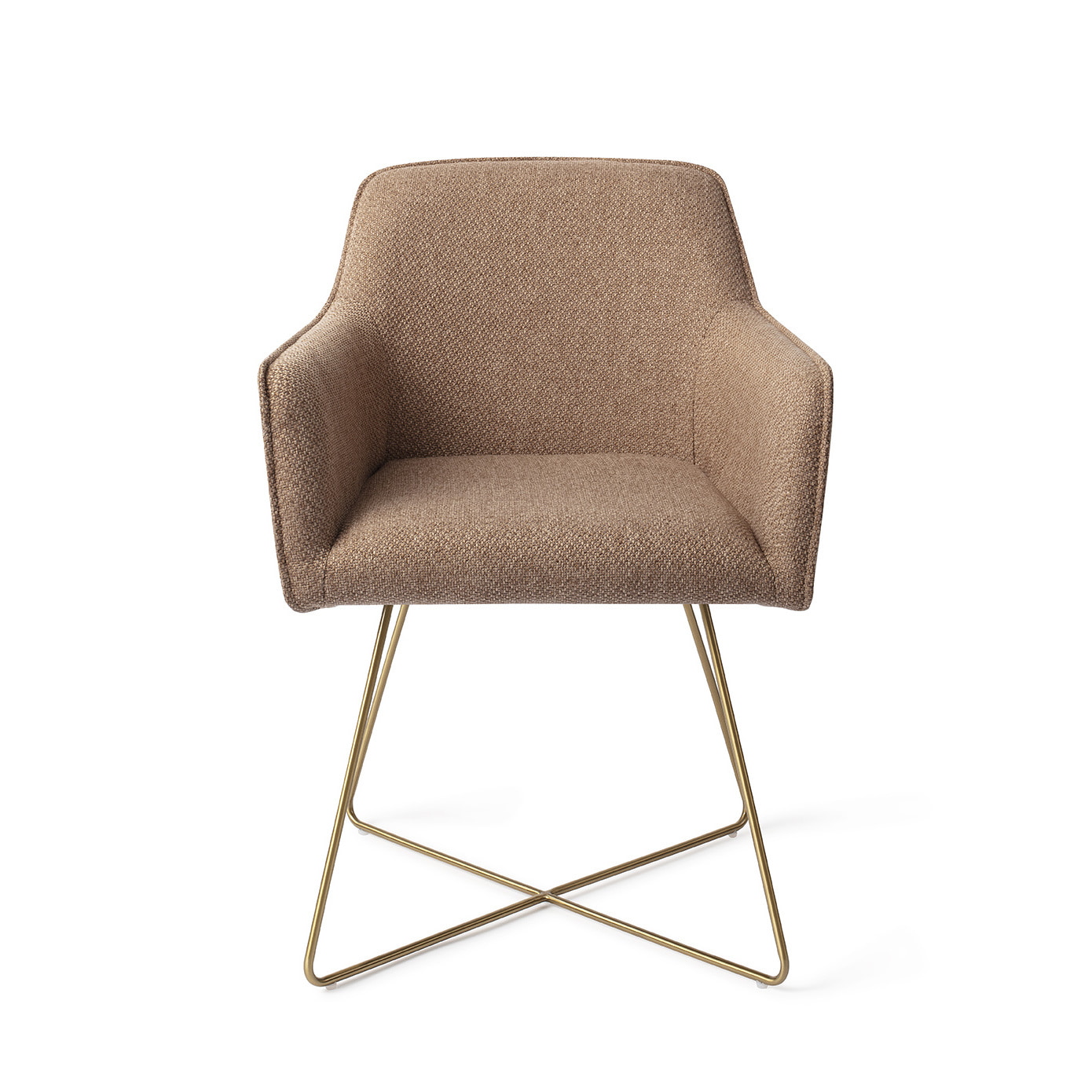 Jesper Home Eetkamerstoel 'Hofu' Cross Gold, kleur French Toast