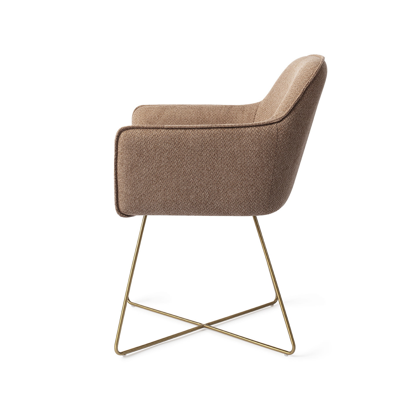 Jesper Home Eetkamerstoel 'Hofu' Cross Gold, kleur French Toast