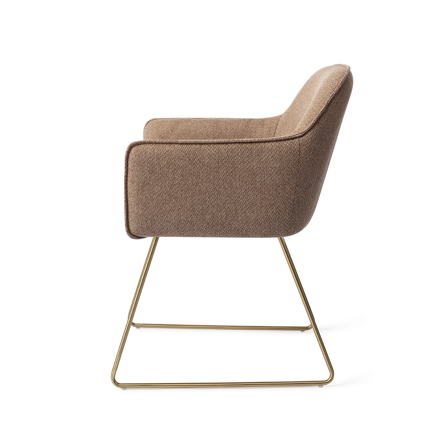 Jesper Home Eetkamerstoel 'Hofu' Slide Gold, kleur French Toast