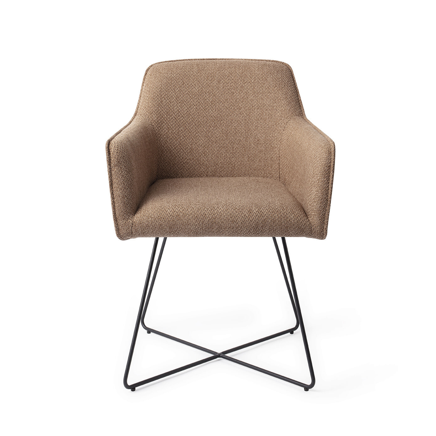 Jesper Home Eetkamerstoel 'Hofu' Cross Black, kleur French Toast