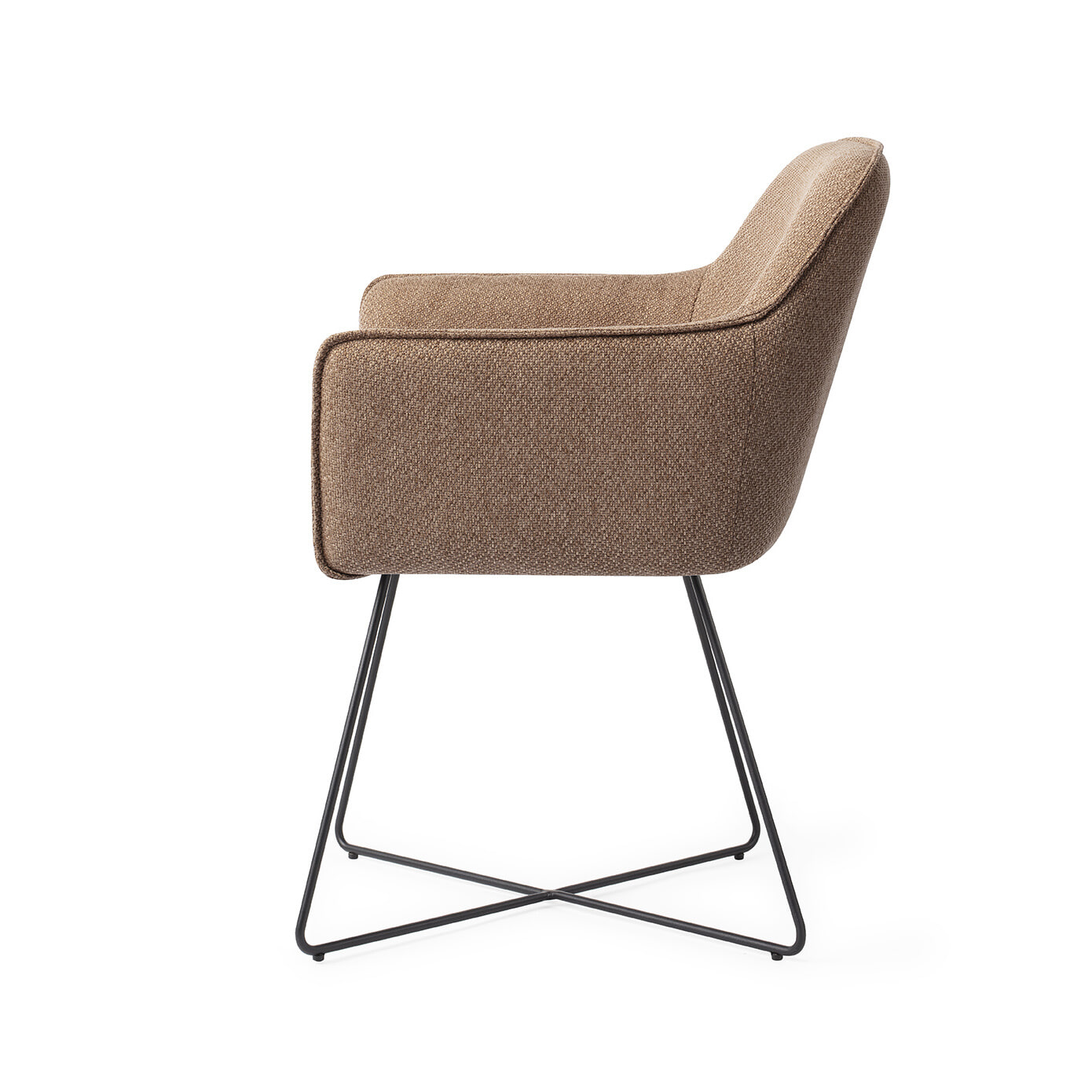 Jesper Home Eetkamerstoel 'Hofu' Cross Black, kleur French Toast