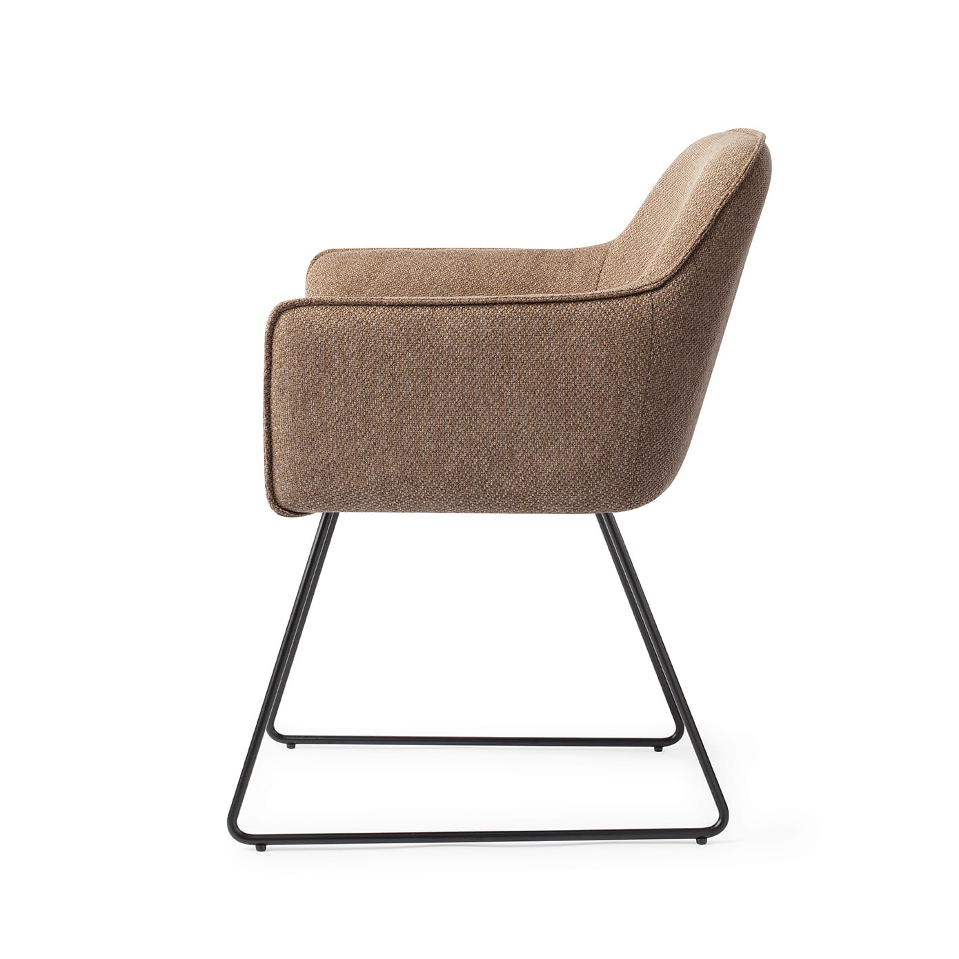 Jesper Home Eetkamerstoel 'Hofu' Slide Black, kleur French Toast
