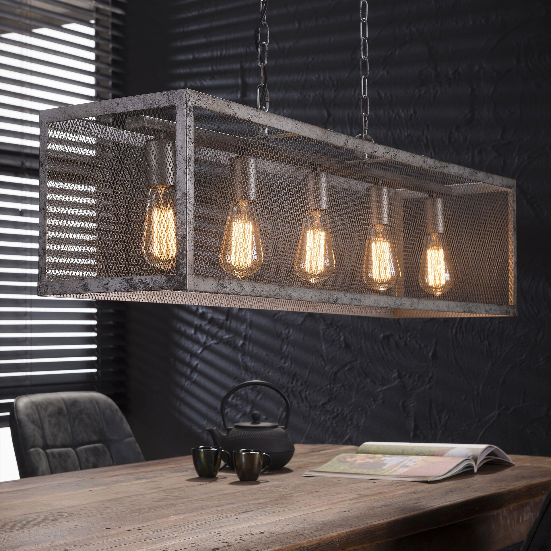 Industriële Hanglamp 'Matt' 5-lamps Industriële Hanglamp 'Matt' 5-lamps