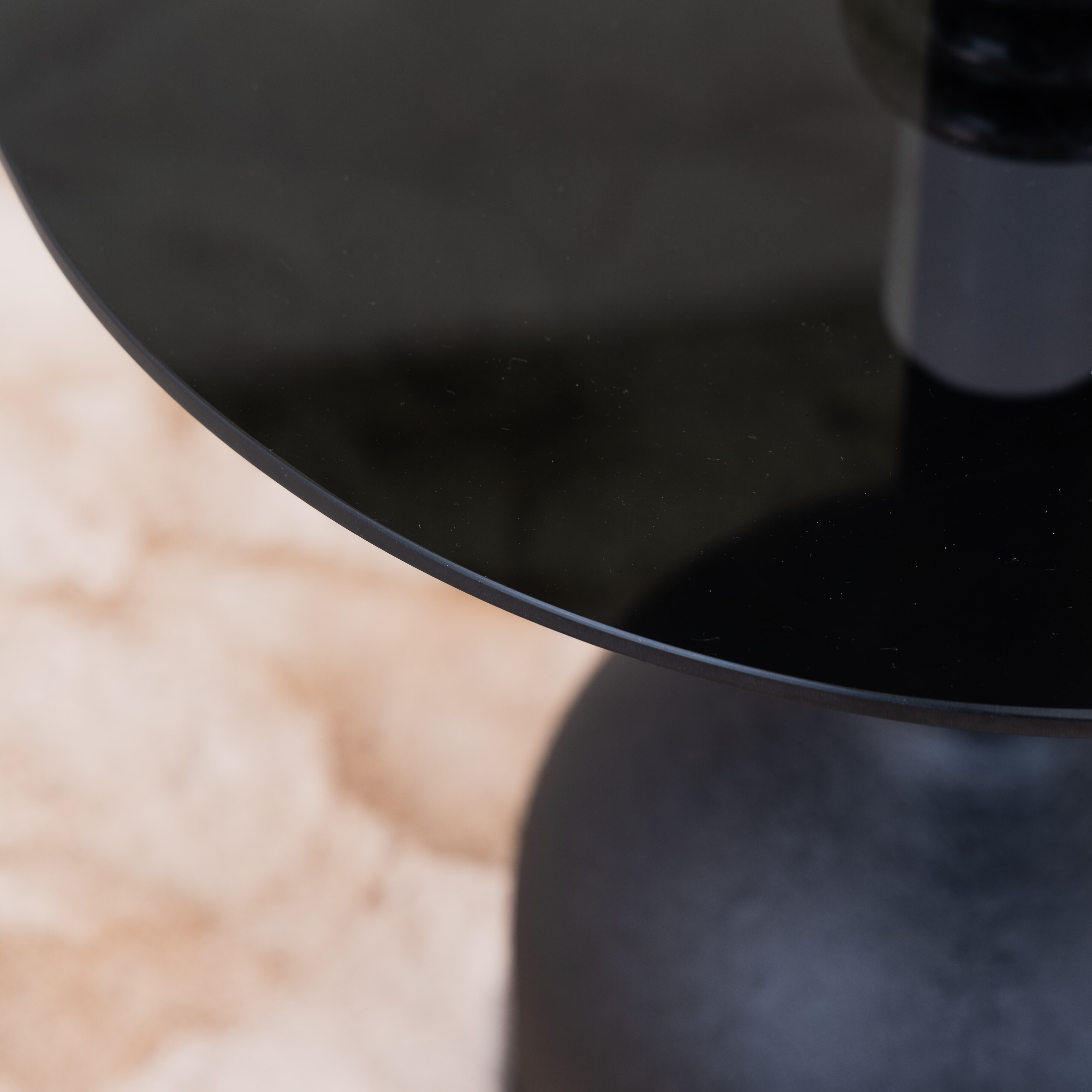 Sohome Ronde Bijzettafel 'Indira' Glas en staal, 55cm