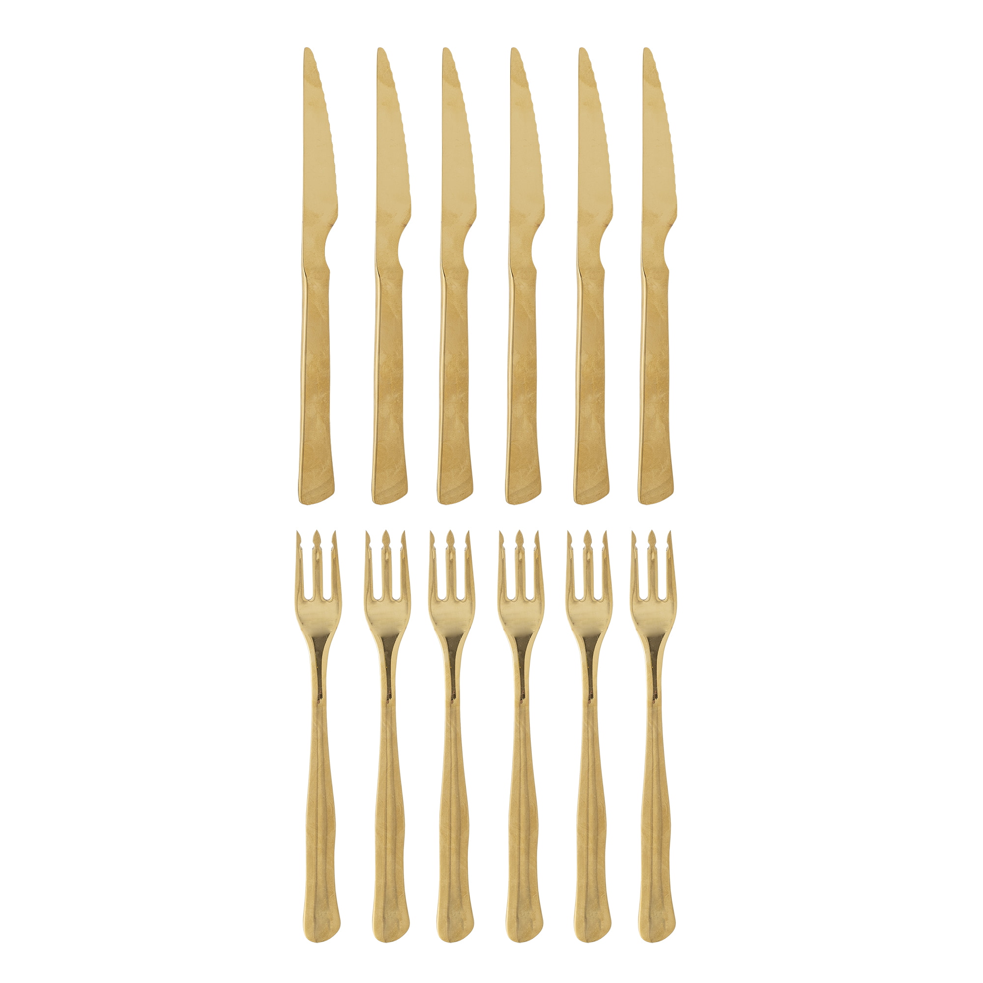 Bloomingville Bestek Ollin Steak Cutlery Set van 12 stuks - Goud