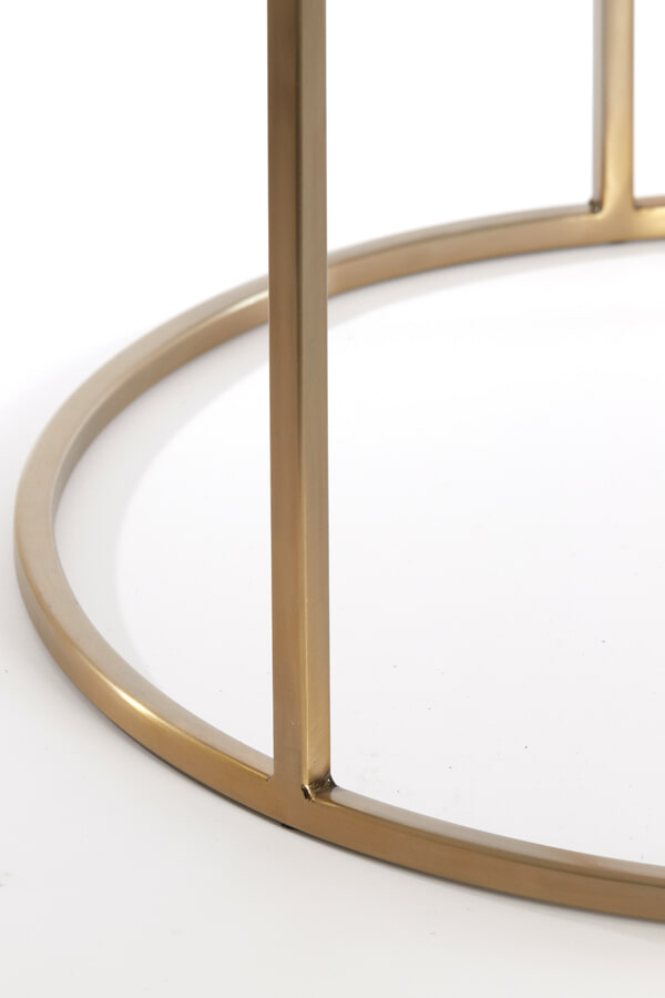 Light & Living Salontafel 'Duarte' Set van 2 stuks, kleur Goud/Lichtbruin