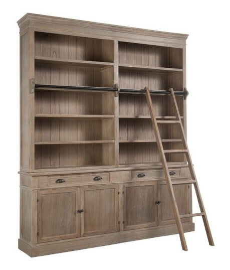 J-Line Boekenkast 'Teresa' met ladder