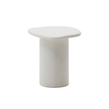 Kave Home Organische Bijzettafel 'Macarella' Cement, 48 x 47cm, kleur Wit