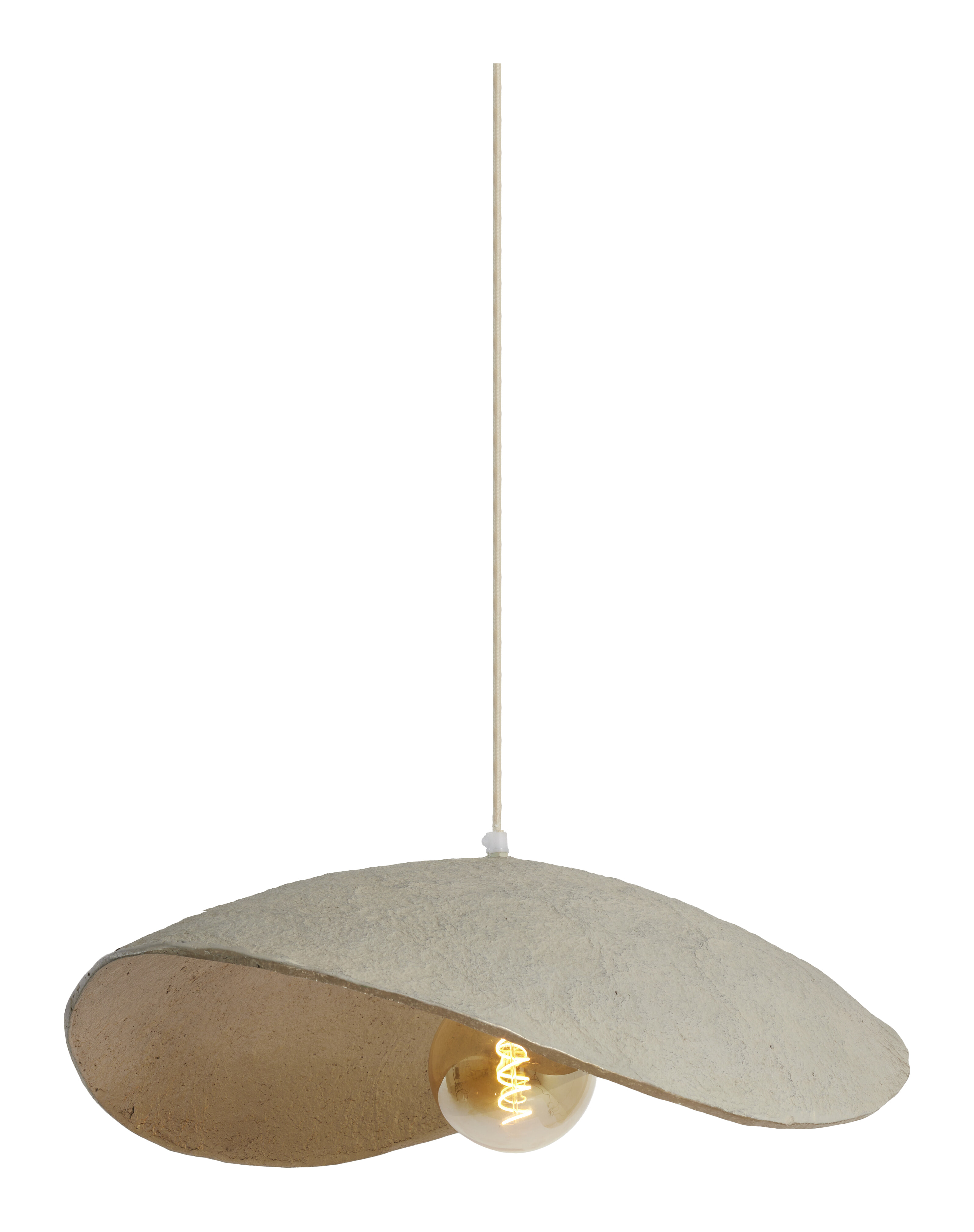 Light & Living Hanglamp 'Lonia' Papier Maché, 71cm, kleur Grijs