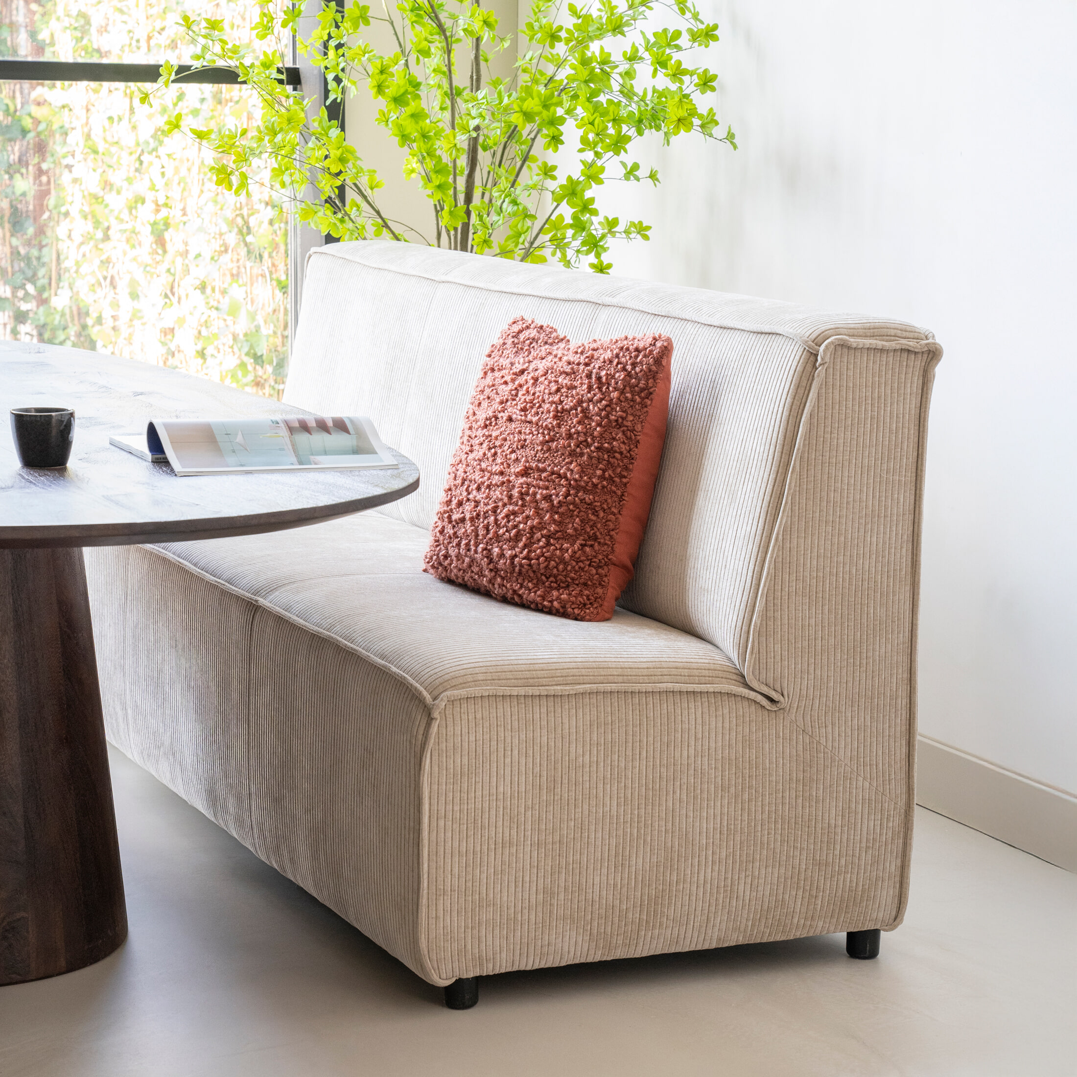 Sevn Eetkamerbank 200cm, kleur beige