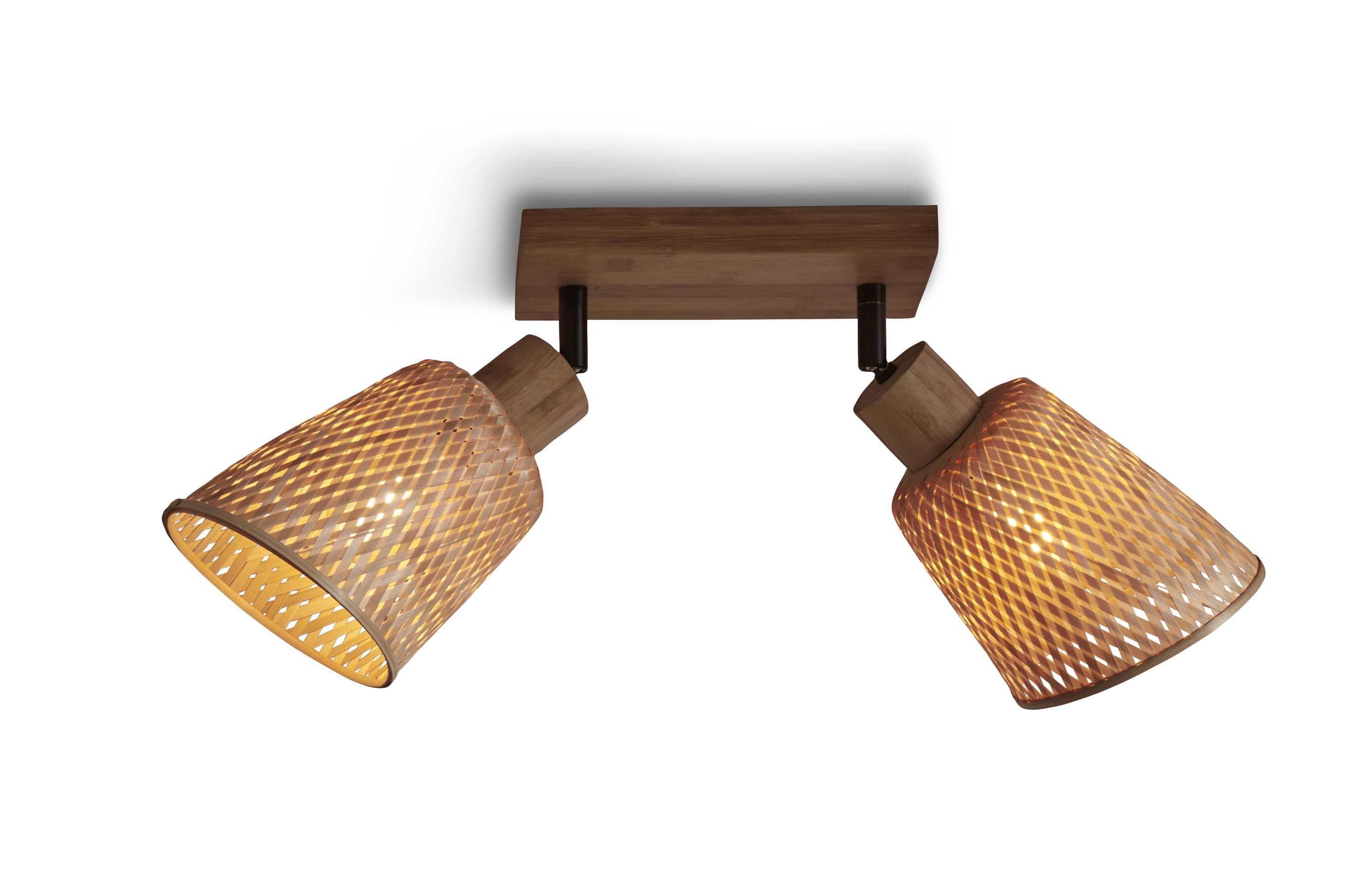 GOOD&MOJO Plafondlamp 'Java' 2-lamps, Bamboe, kleur Naturel