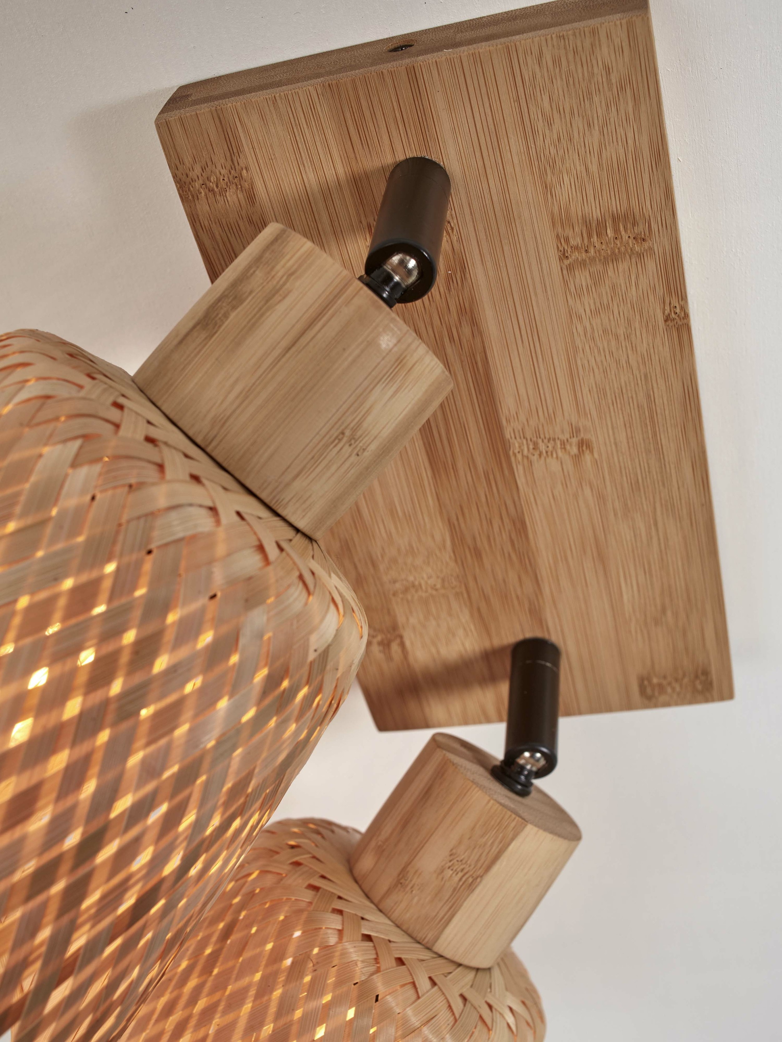 GOOD&MOJO Plafondlamp 'Java' 2-lamps, Bamboe, kleur Naturel
