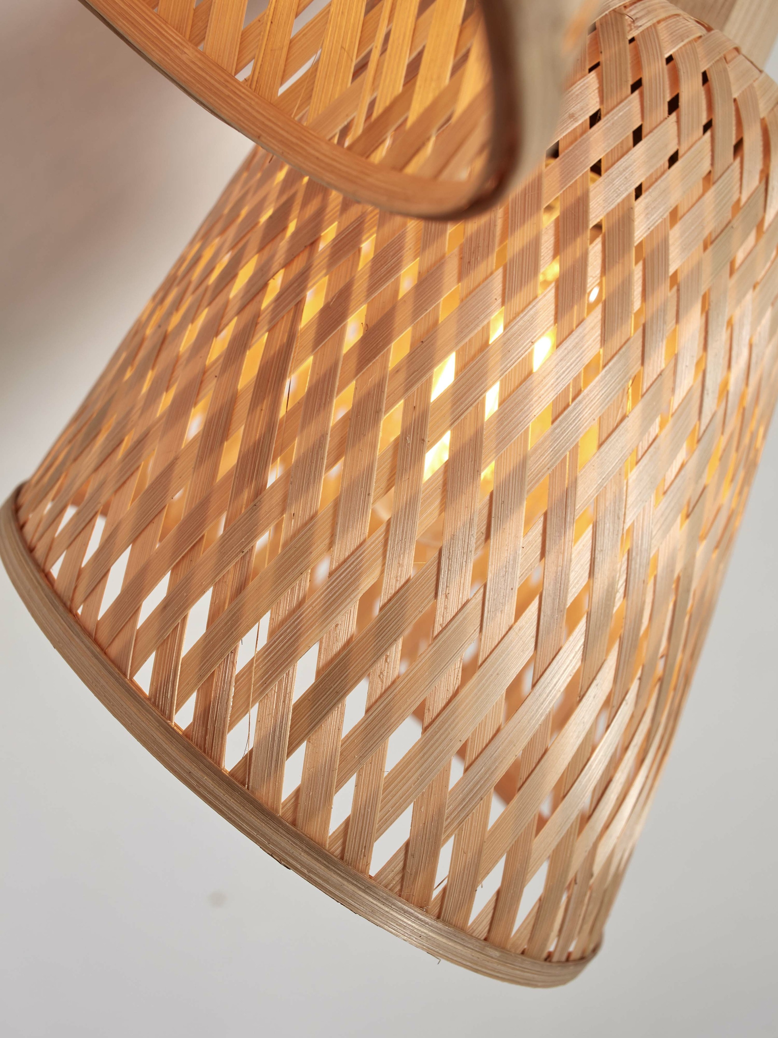 GOOD&MOJO Plafondlamp 'Java' 2-lamps, Bamboe, kleur Naturel