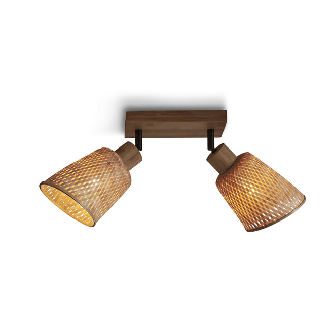 GOOD&MOJO Plafondlamp 'Java' 2-lamps, Bamboe