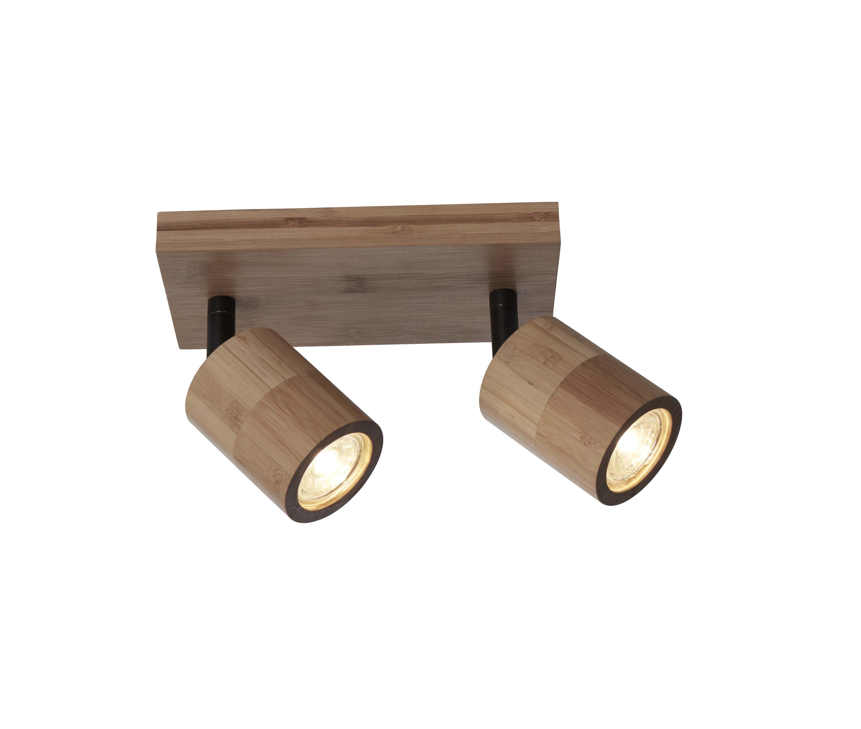 GOOD&MOJO Plafondlamp 'Java' 2-lamps, Bamboe, kleur Naturel