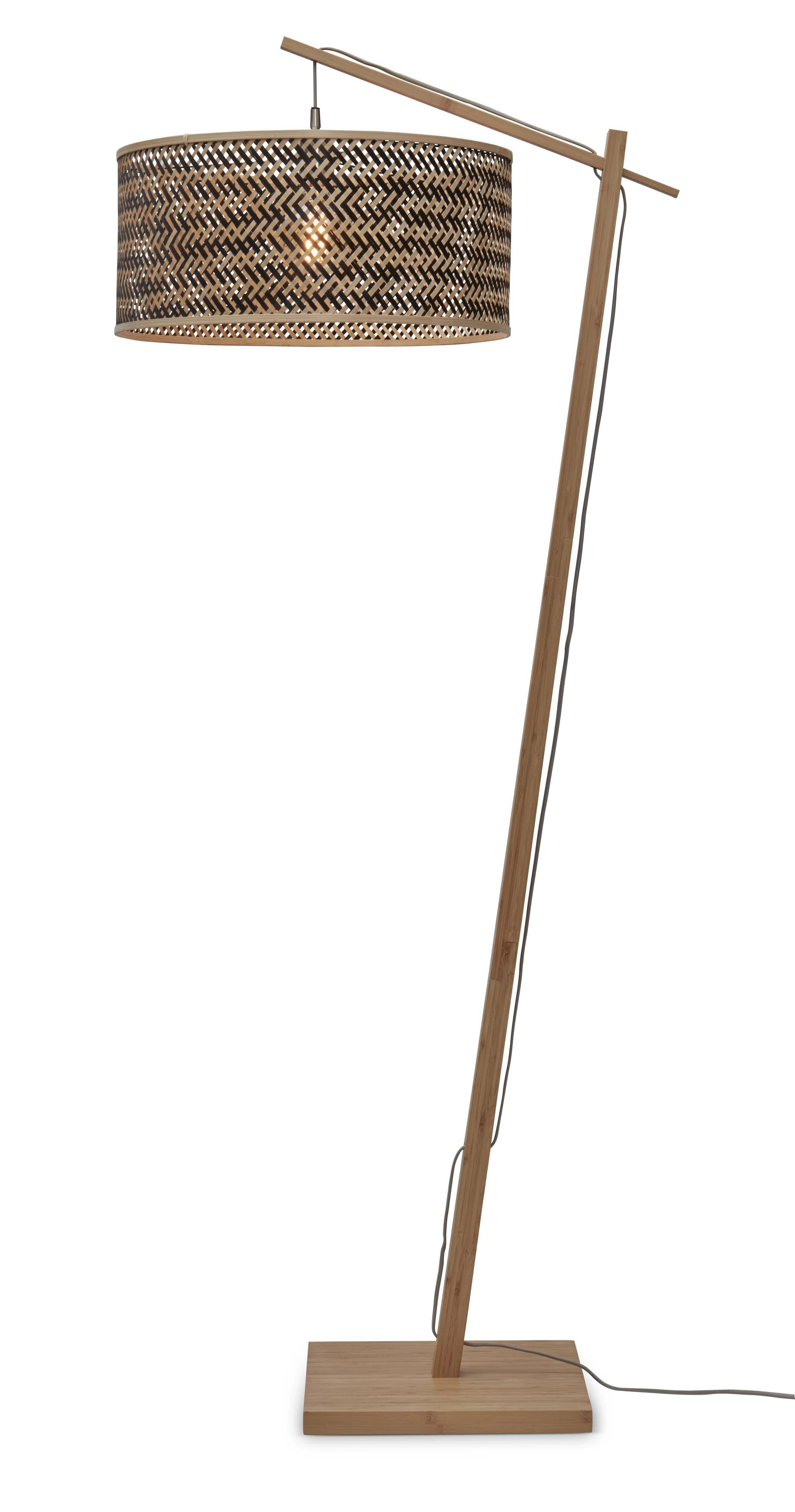 GOOD&MOJO Vloerlamp 'Java' Bamboe, 176cm, kleur Naturel/Zwart
