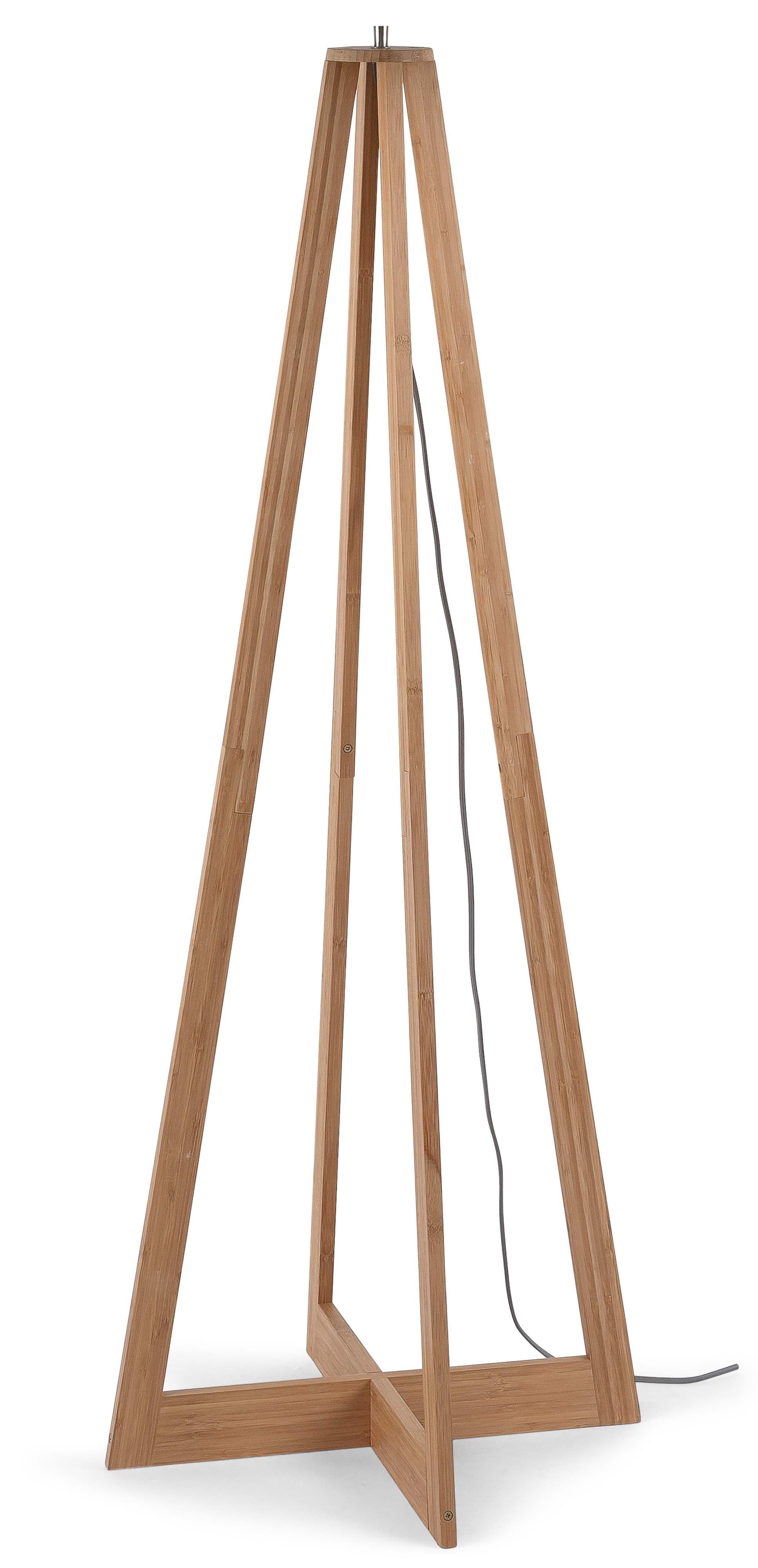 GOOD&MOJO Vloerlamp 'Java' 4-poot, Bamboe, kleur Naturel/Zwart