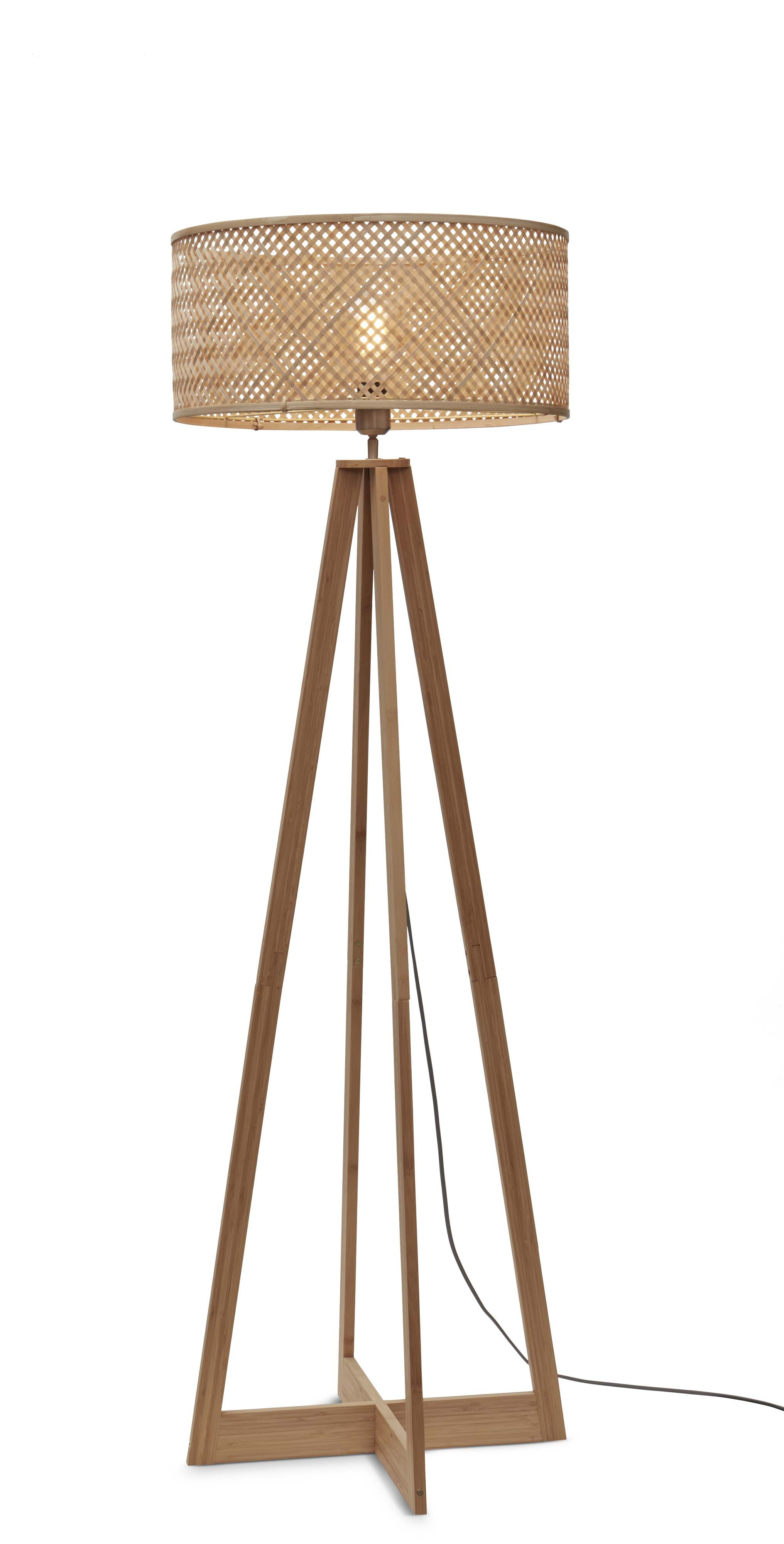 GOOD&MOJO Vloerlamp 'Java' 4-poot, Bamboe, kleur Naturel