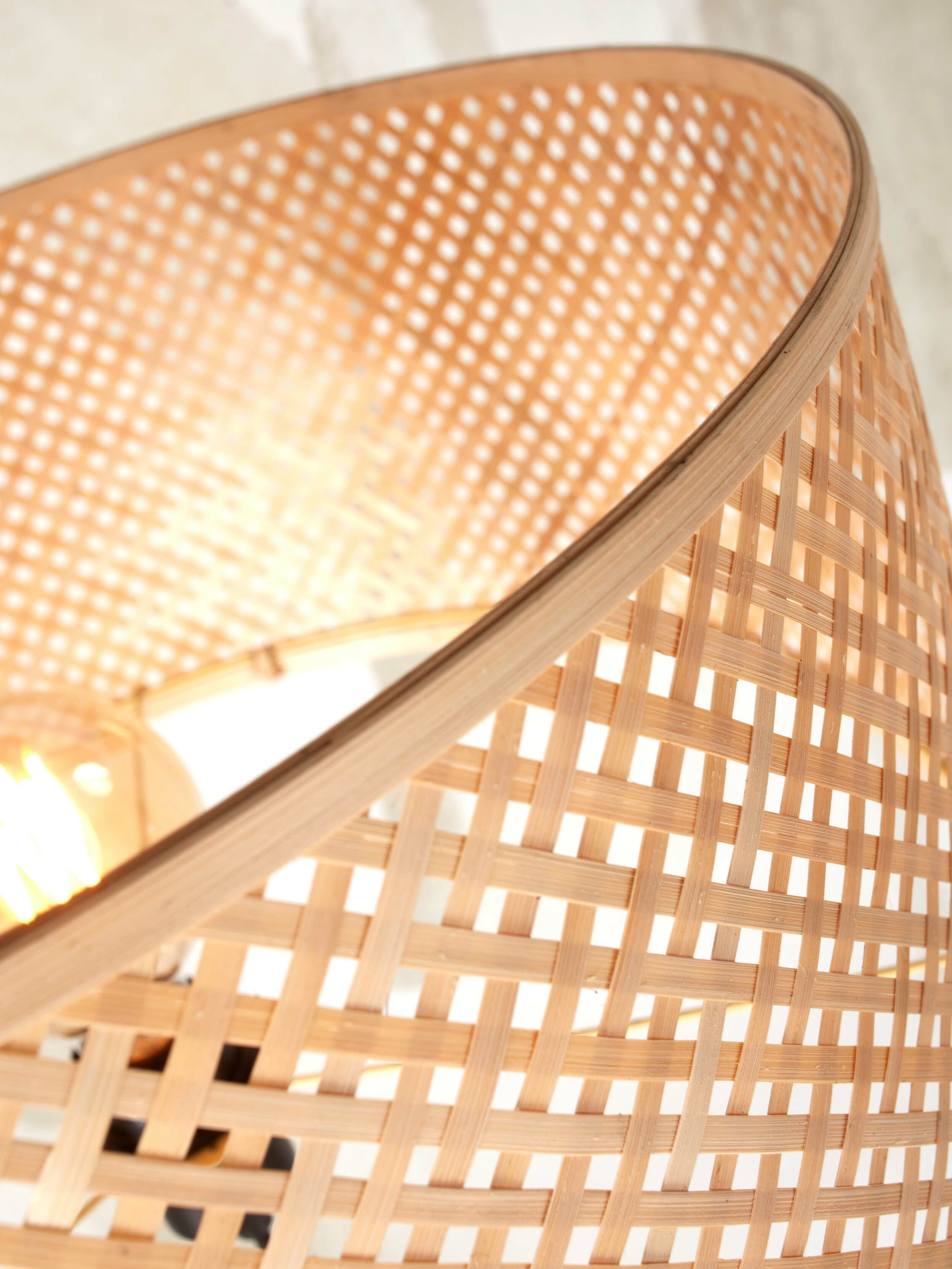 GOOD&MOJO Vloerlamp 'Java' 4-poot, Bamboe, kleur Naturel