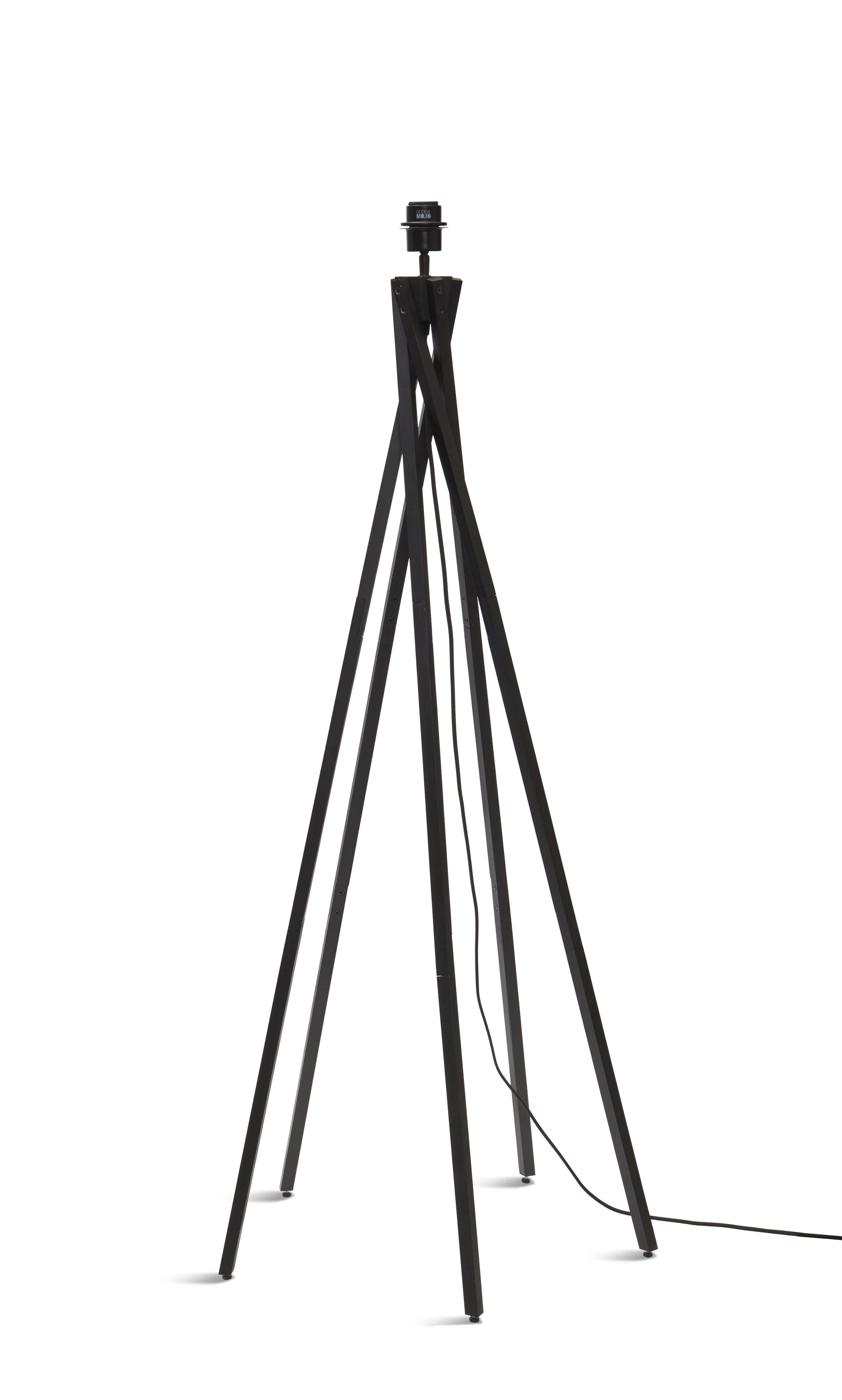 GOOD&MOJO Vloerlamp 'Java' 5-poot, Bamboe, kleur Zwart