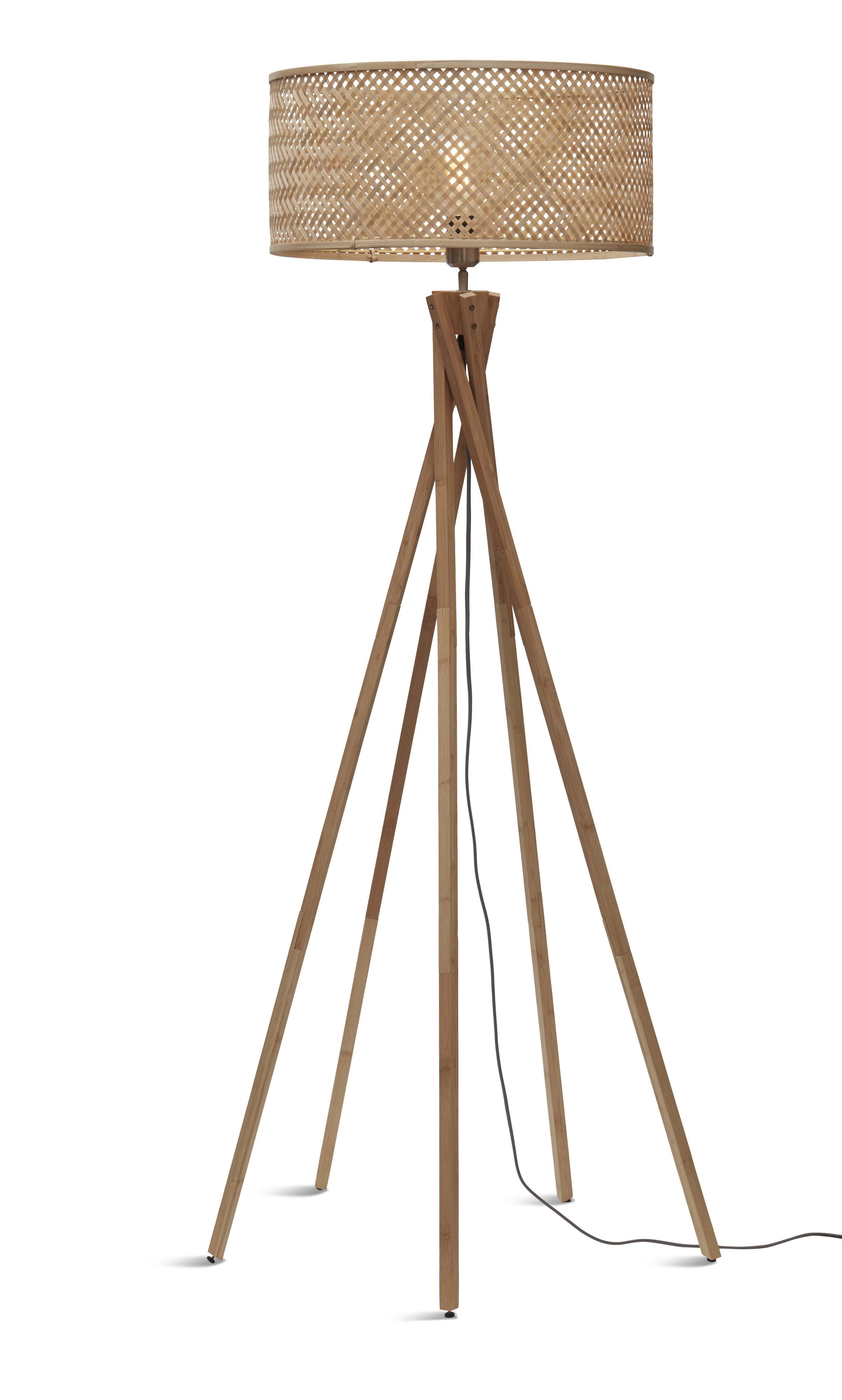 GOOD&MOJO Vloerlamp 'Java' 5-poot, Bamboe, kleur Naturel
