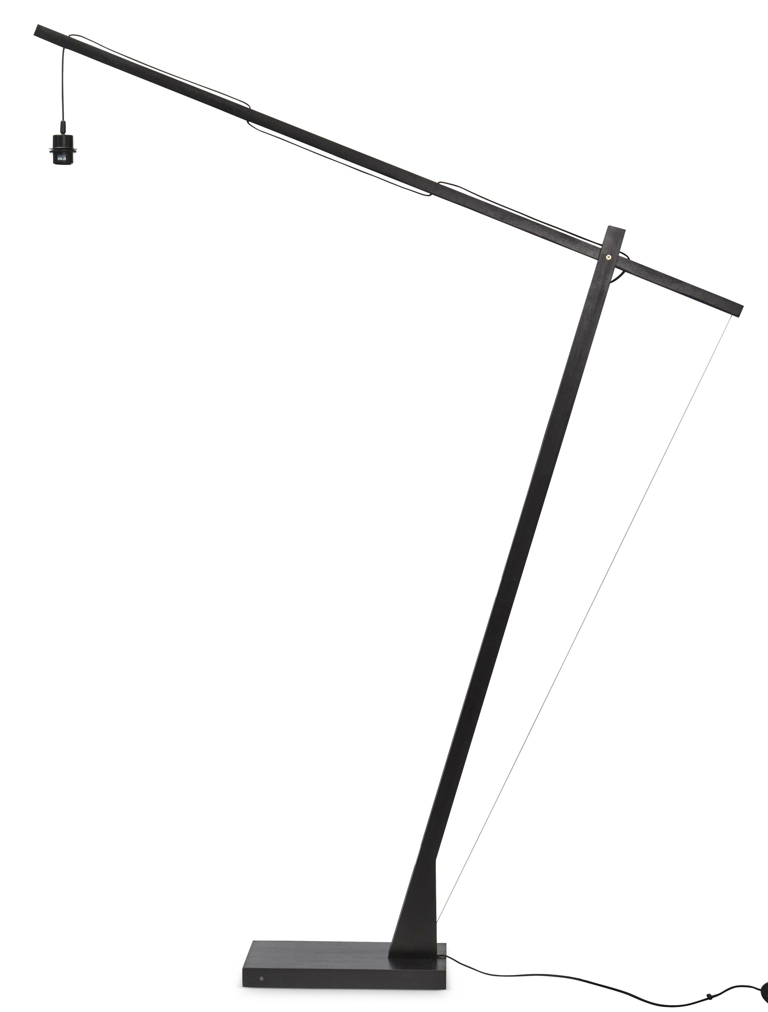 GOOD&MOJO Vloerlamp 'Java' Bamboe, 207cm, kleur Zwart/Naturel