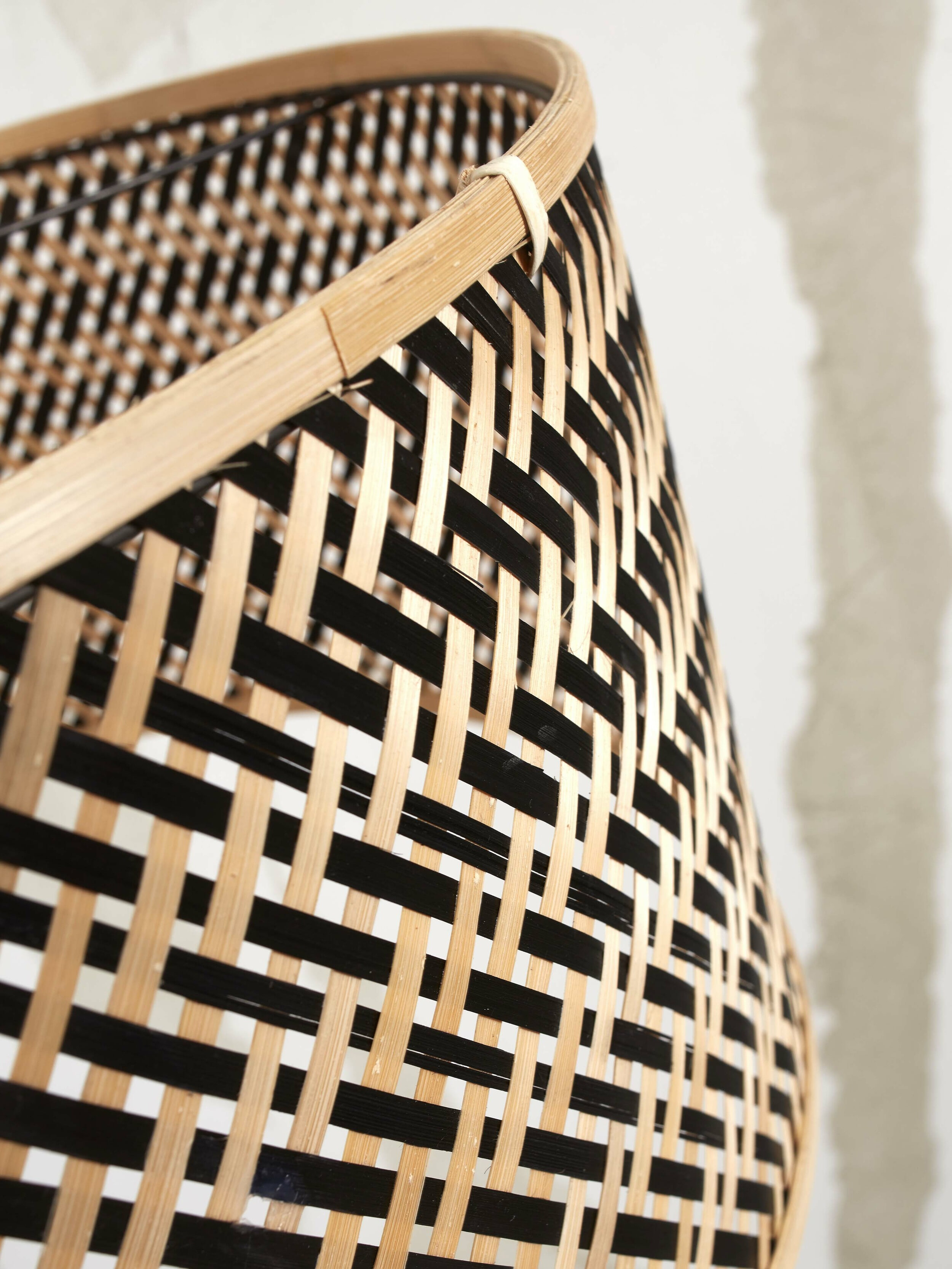 GOOD&MOJO Vloerlamp 'Java' Bamboe, 207cm, kleur Naturel/Zwart