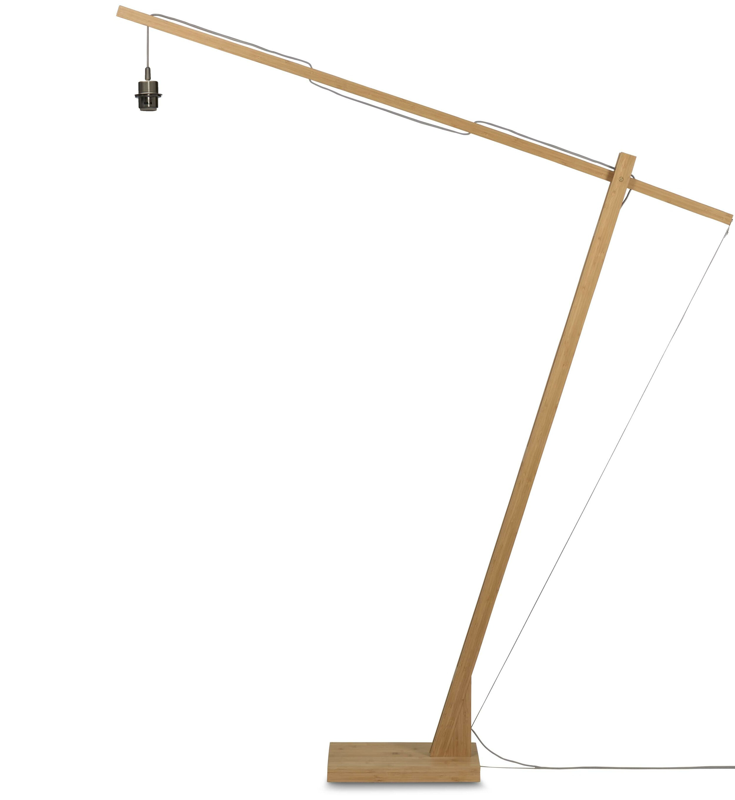 GOOD&MOJO Vloerlamp 'Java' Bamboe, 207cm, kleur Naturel/Zwart