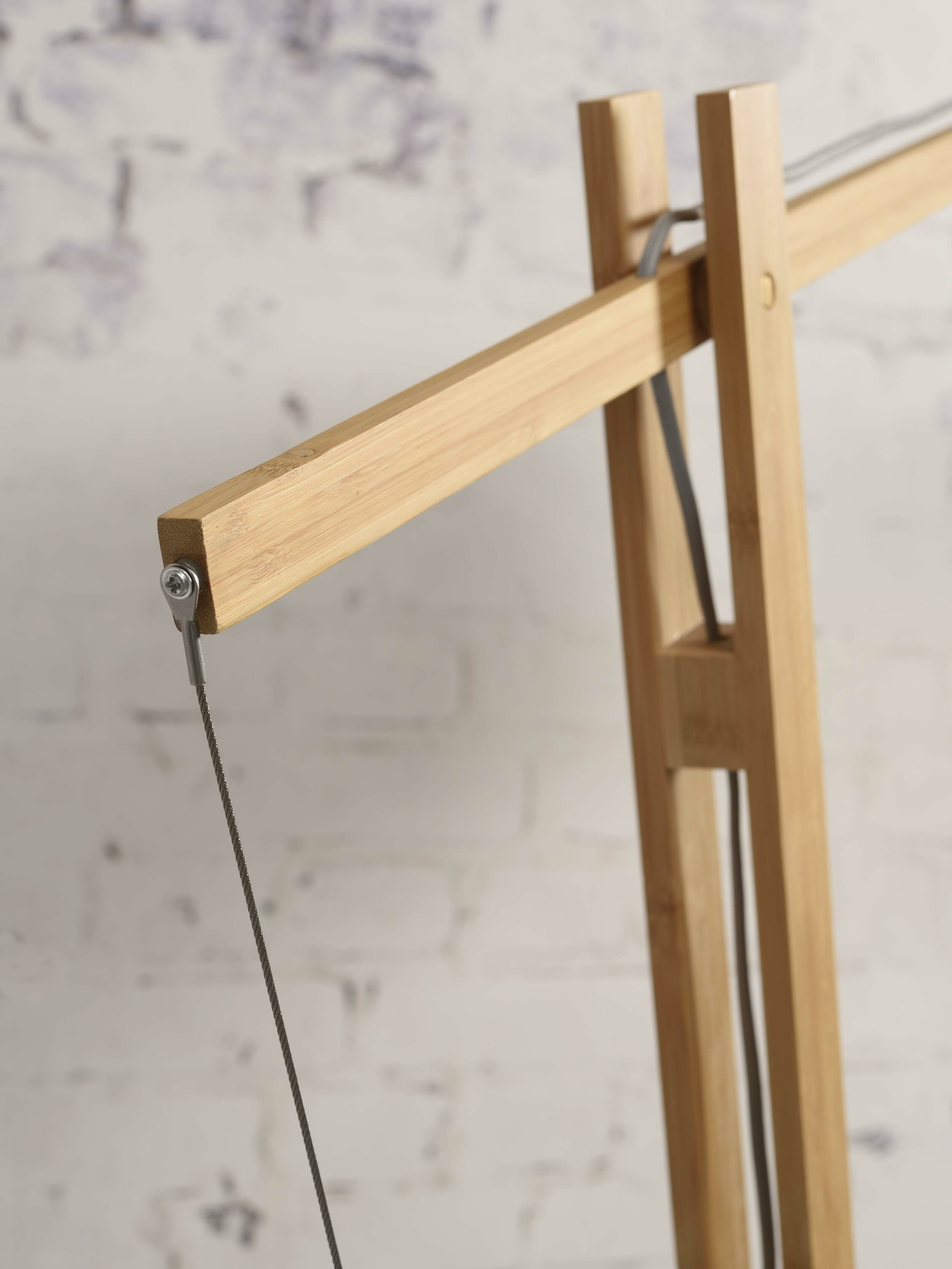 GOOD&MOJO Vloerlamp 'Java' Bamboe, 207cm, kleur Naturel/Zwart