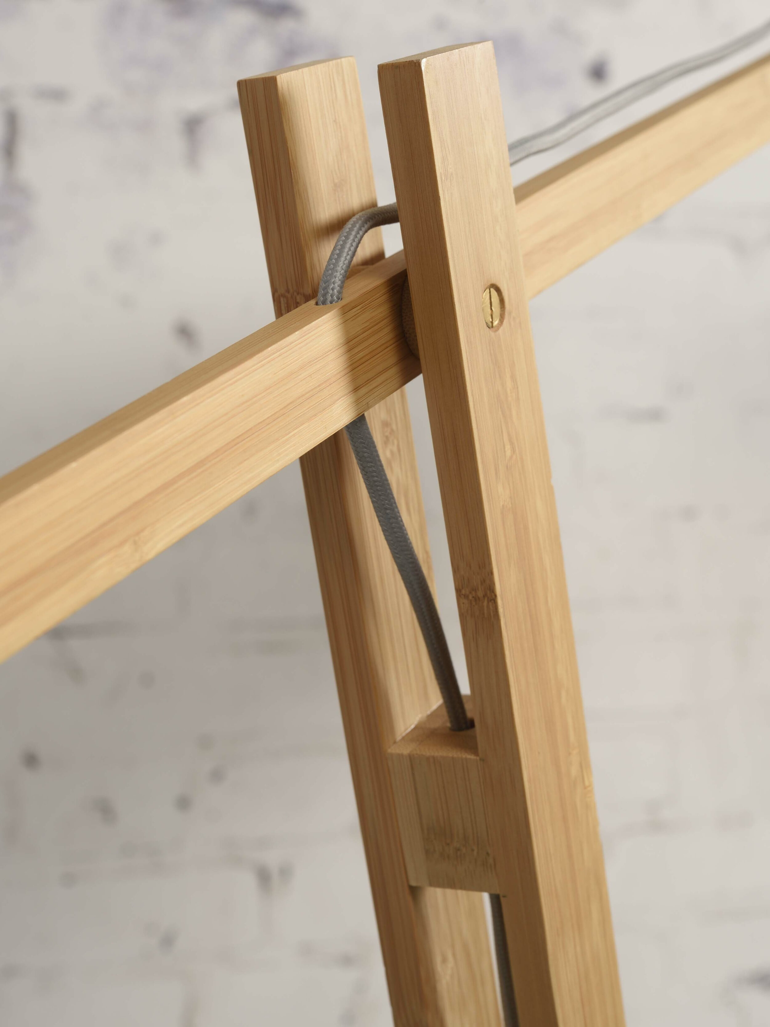 GOOD&MOJO Vloerlamp 'Java' Bamboe, 207cm, kleur Naturel/Zwart