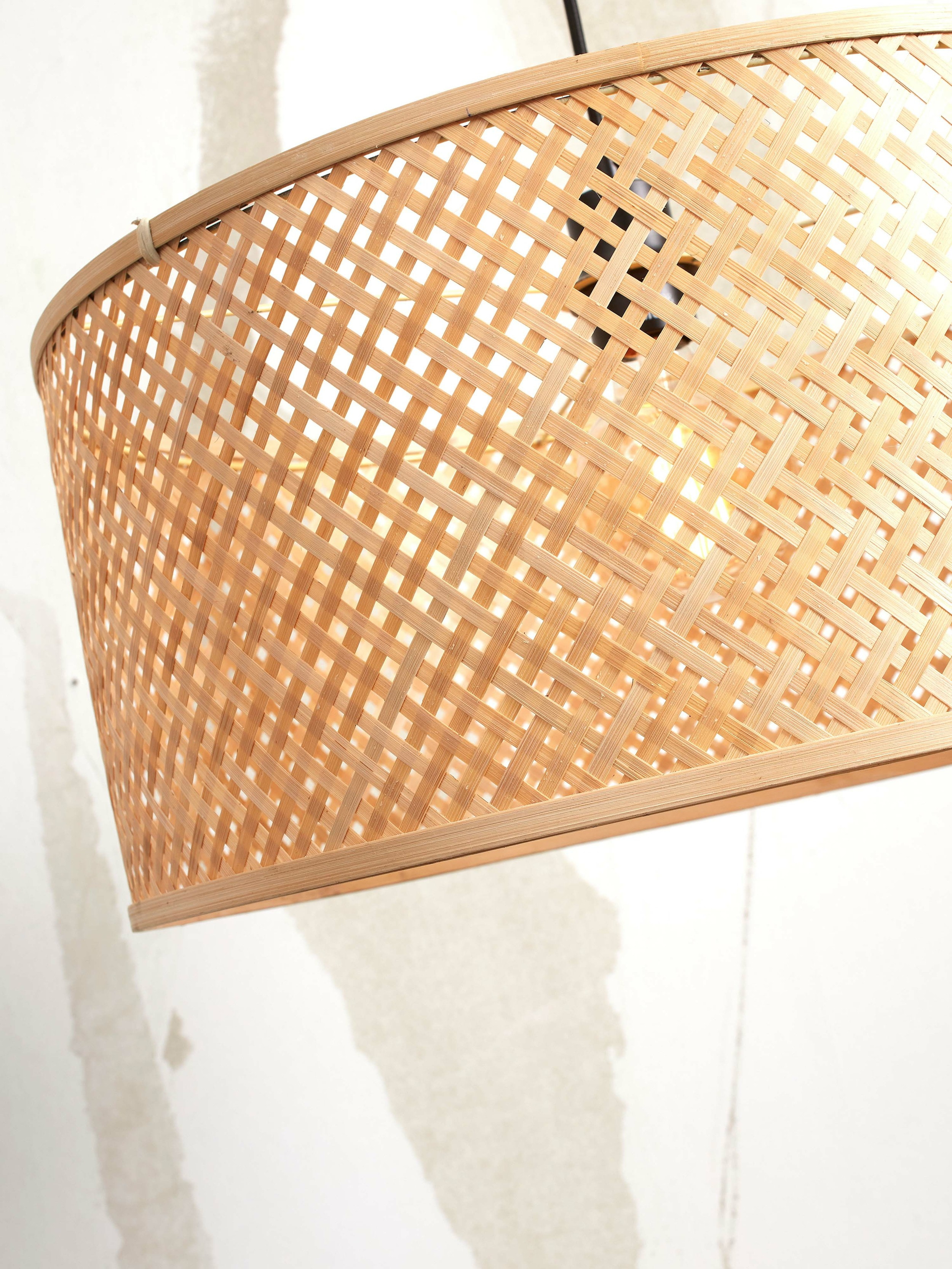 GOOD&MOJO Vloerlamp 'Java' Bamboe, 150cm, kleur Wit/Naturel