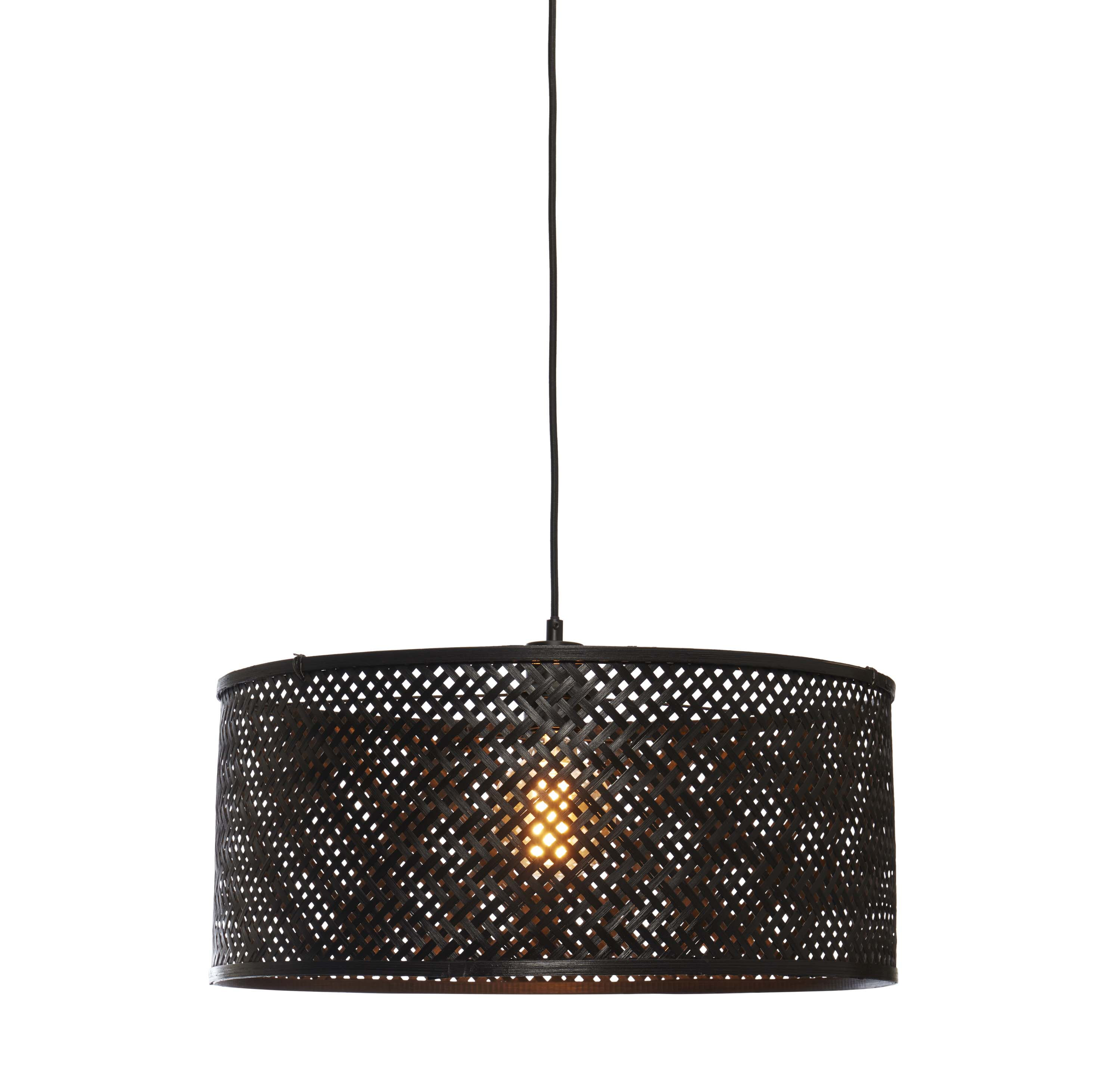 GOOD&MOJO Hanglamp 'Java' Bamboe, 50cm, kleur Zwart