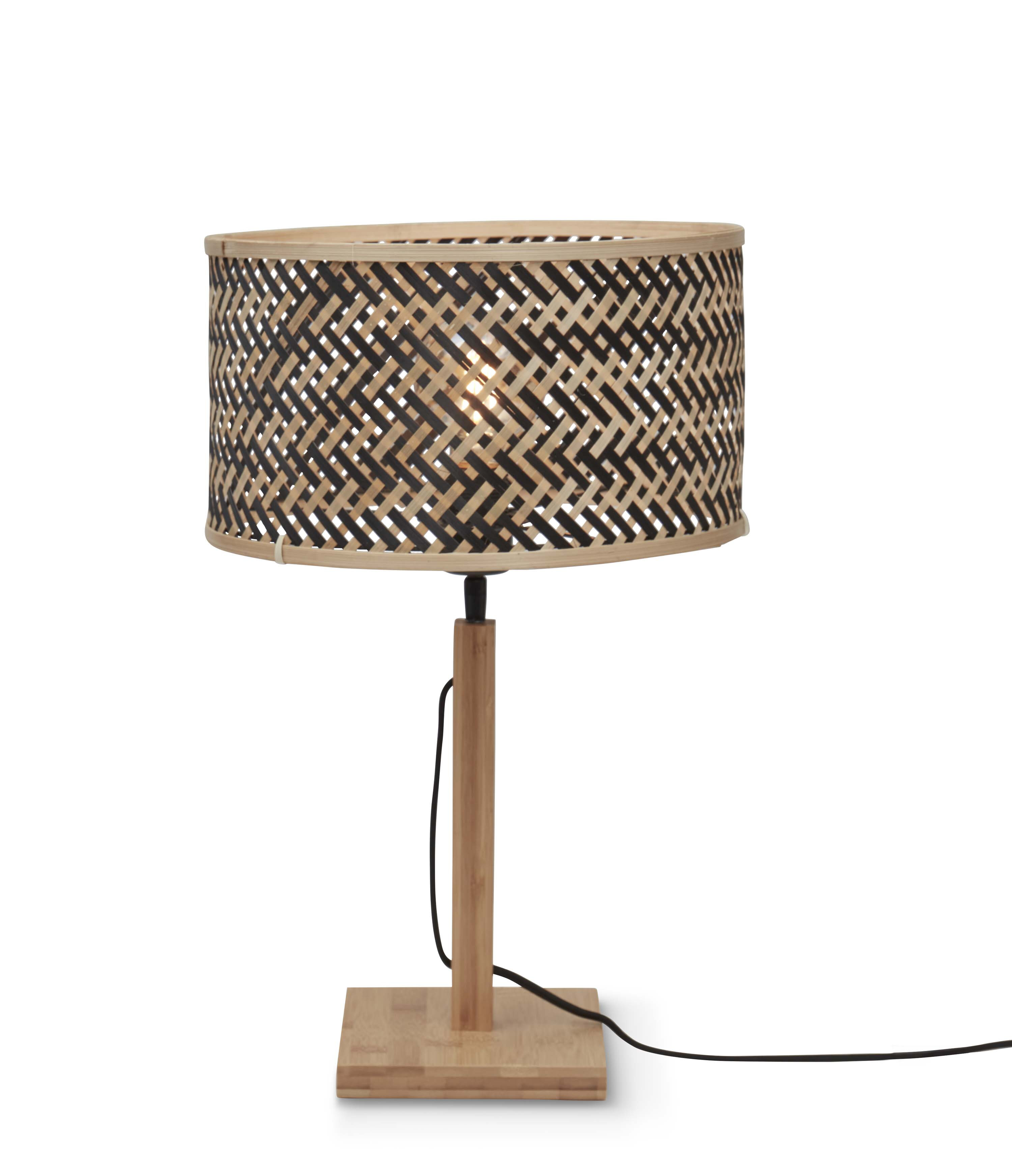 GOOD&MOJO Tafellamp 'Java' Bamboe, 38cm, kleur Naturel/Zwart