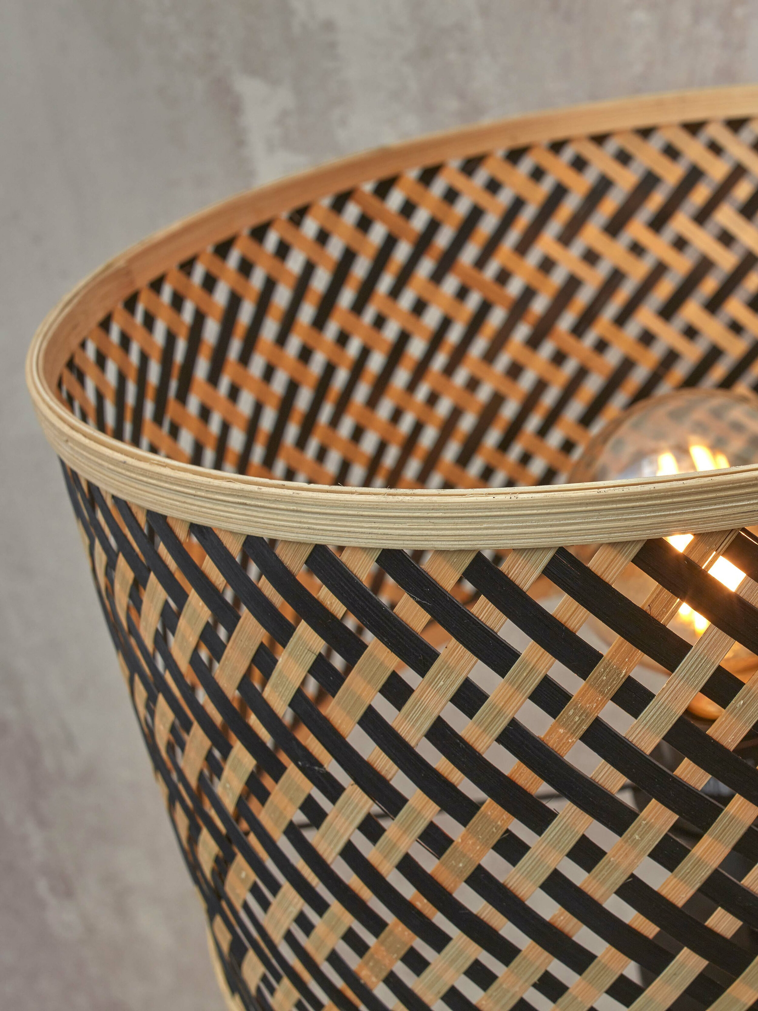 GOOD&MOJO Tafellamp 'Java' Bamboe, 38cm, kleur Naturel/Zwart