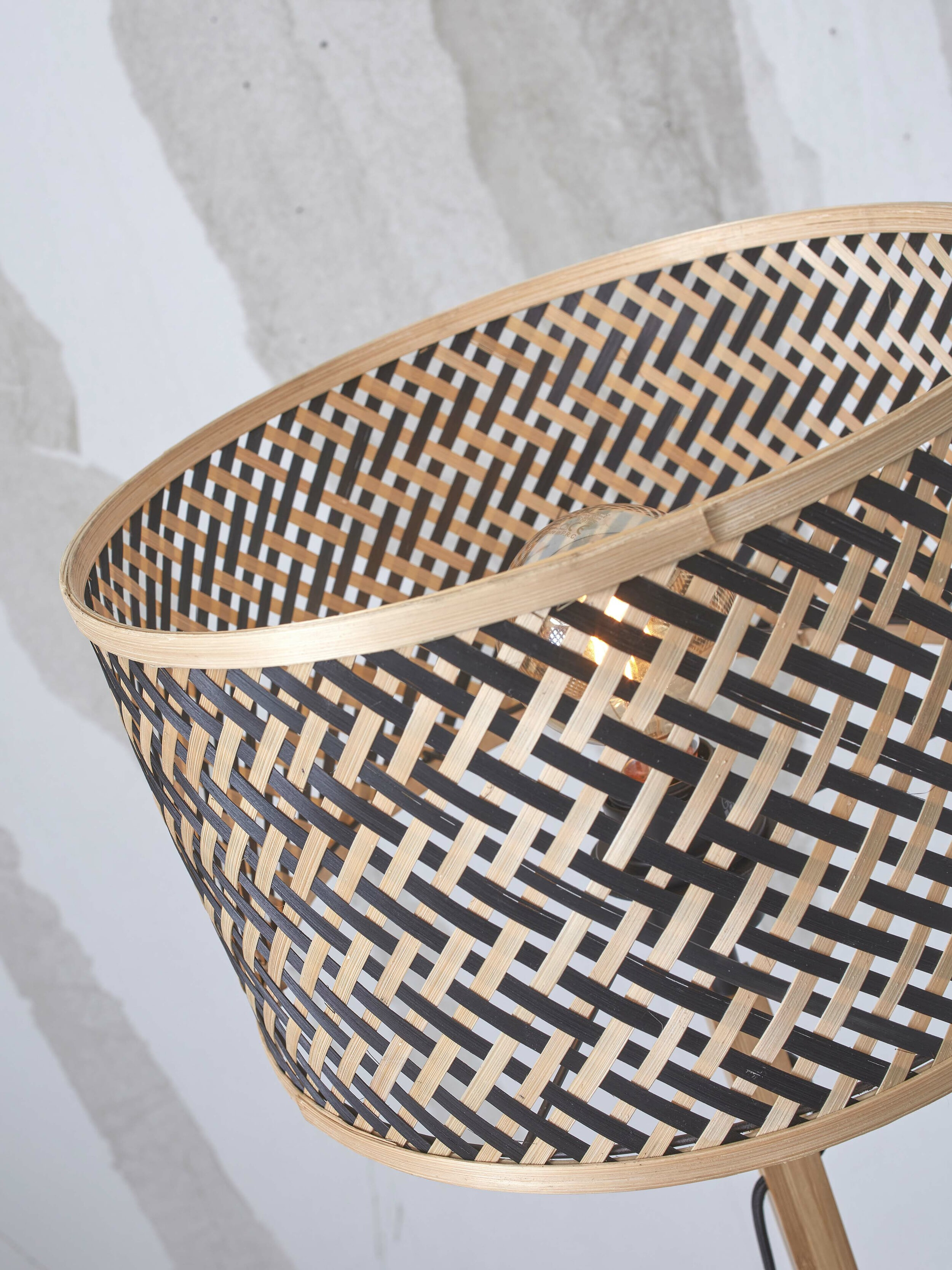 GOOD&MOJO Tafellamp 'Java' Bamboe, 38cm, kleur Naturel/Zwart