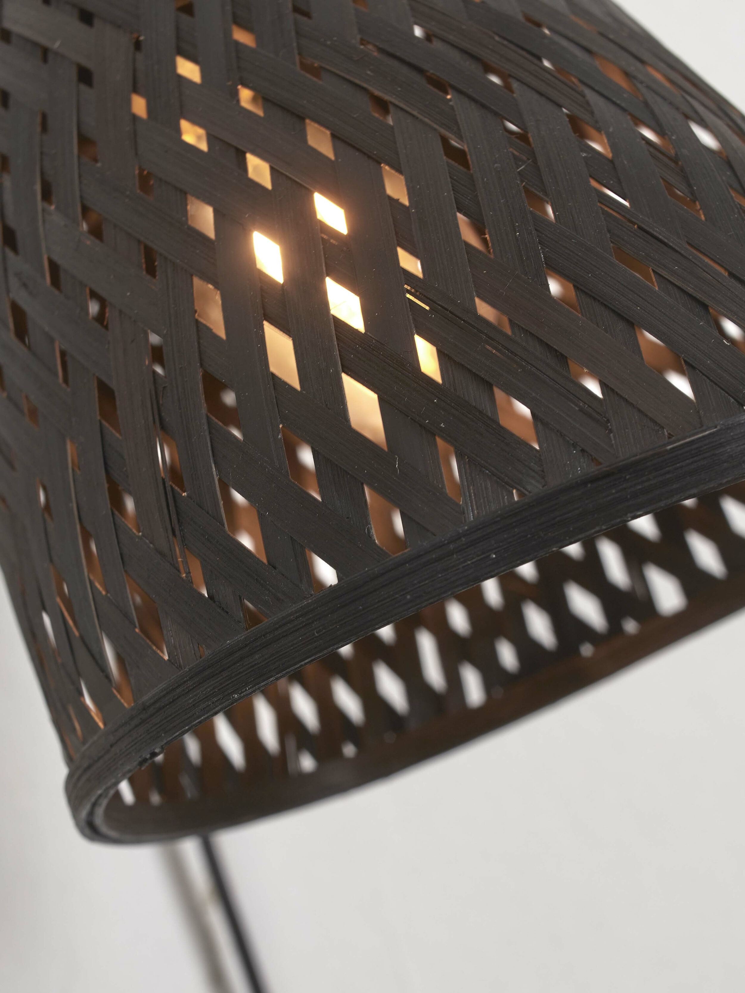 GOOD&MOJO Wandlamp 'Java' Bamboe, kleur Zwart
