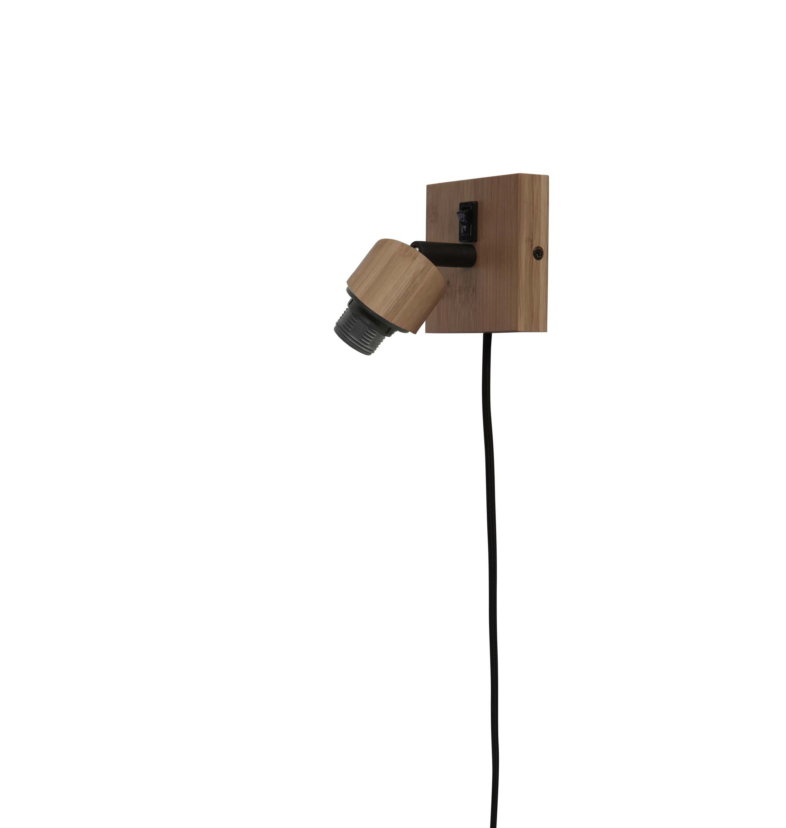 GOOD&MOJO Wandlamp 'Java' Bamboe, kleur Naturel/Zwart