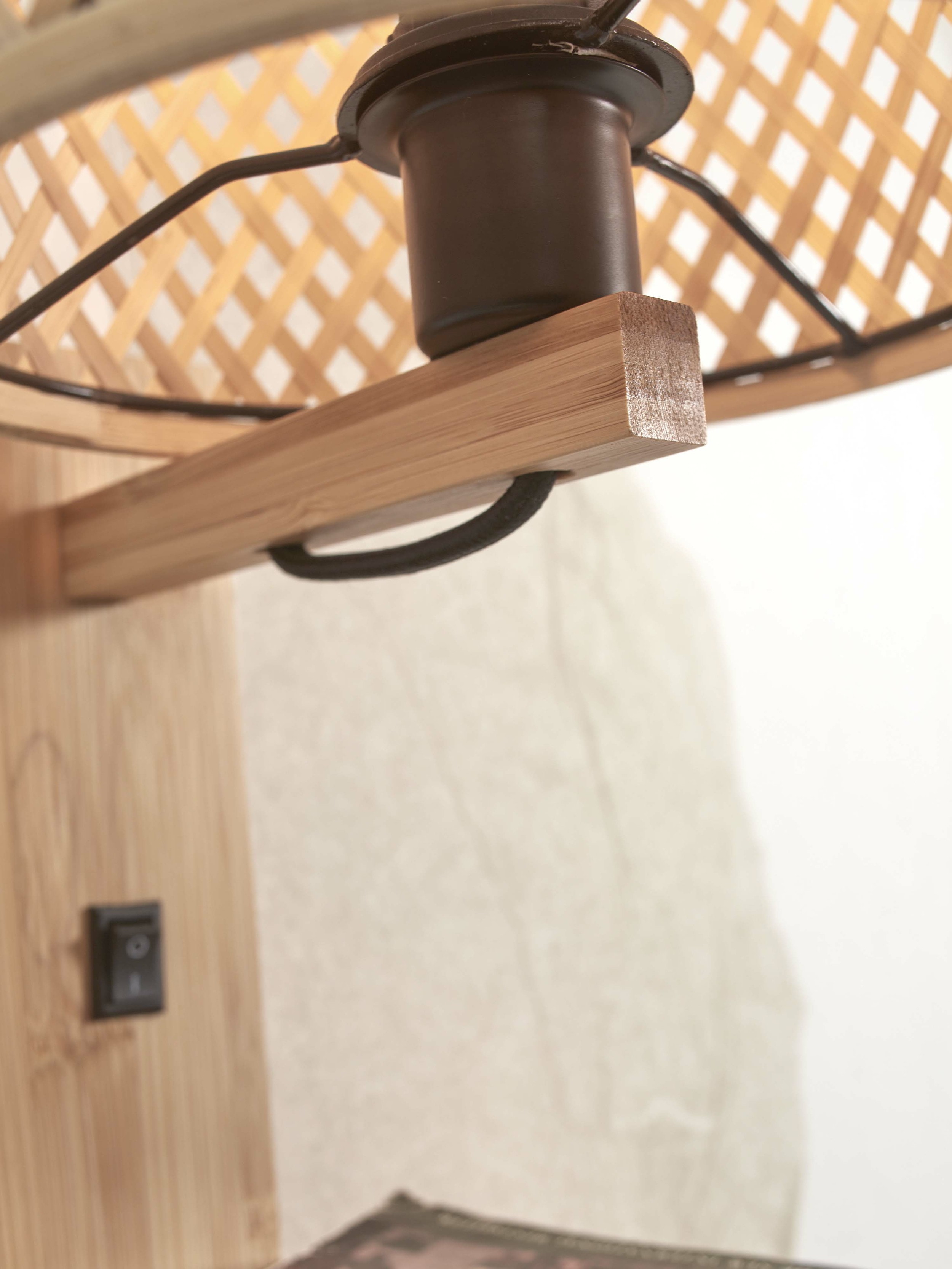 GOOD&MOJO Wandlamp 'Java' Met plankje, Bamboe, kleur Naturel