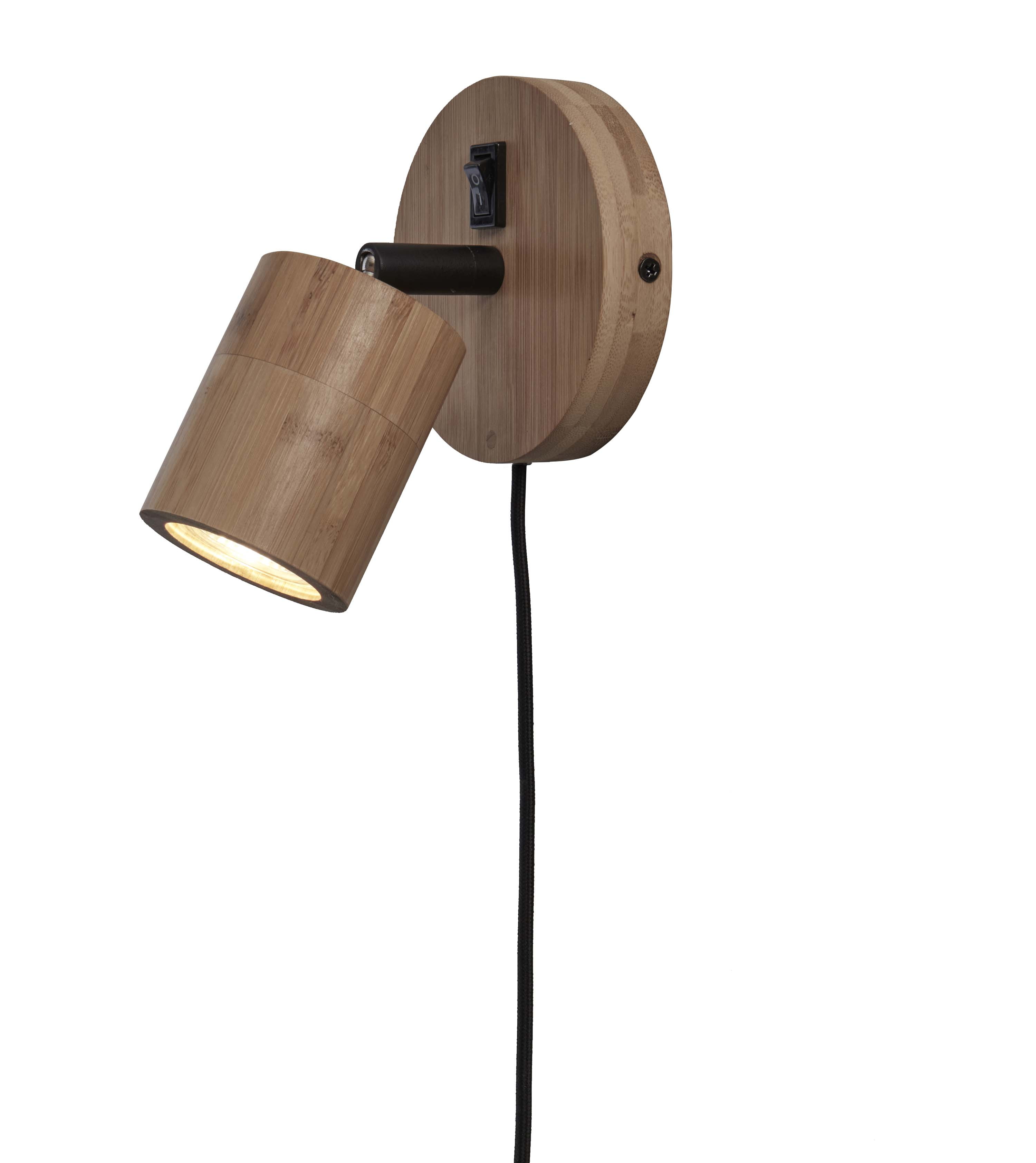 GOOD&MOJO Wandlamp 'Java' Spot, Bamboe, kleur Naturel
