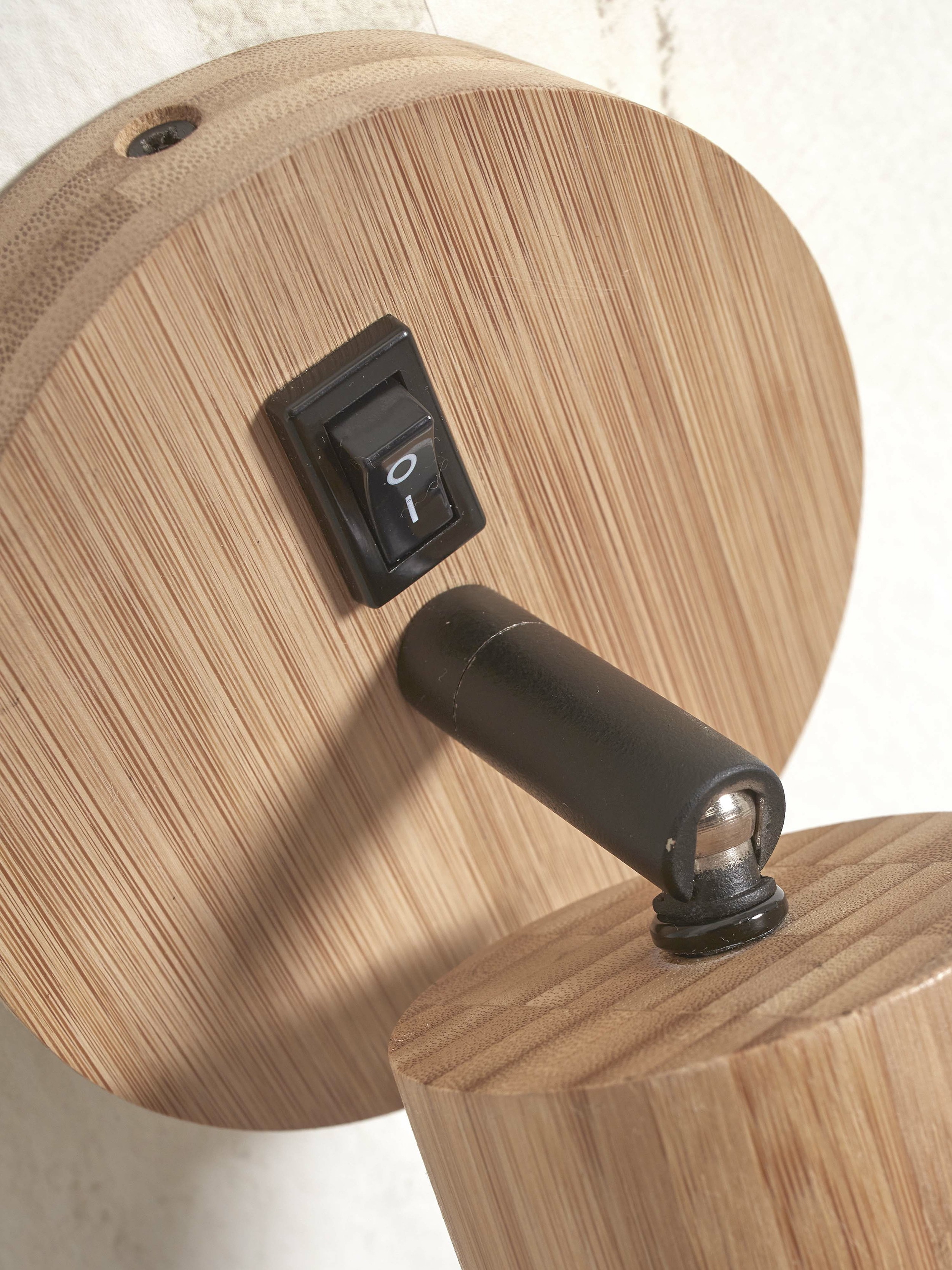 GOOD&MOJO Wandlamp 'Java' Spot, Bamboe, kleur Naturel