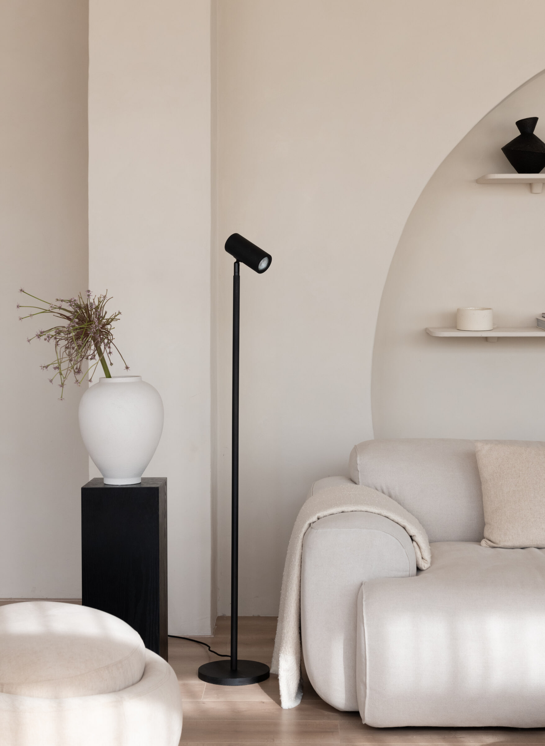 GOOD&MOJO Vloerlamp 'Java' Bamboe, 141cm, kleur Zwart