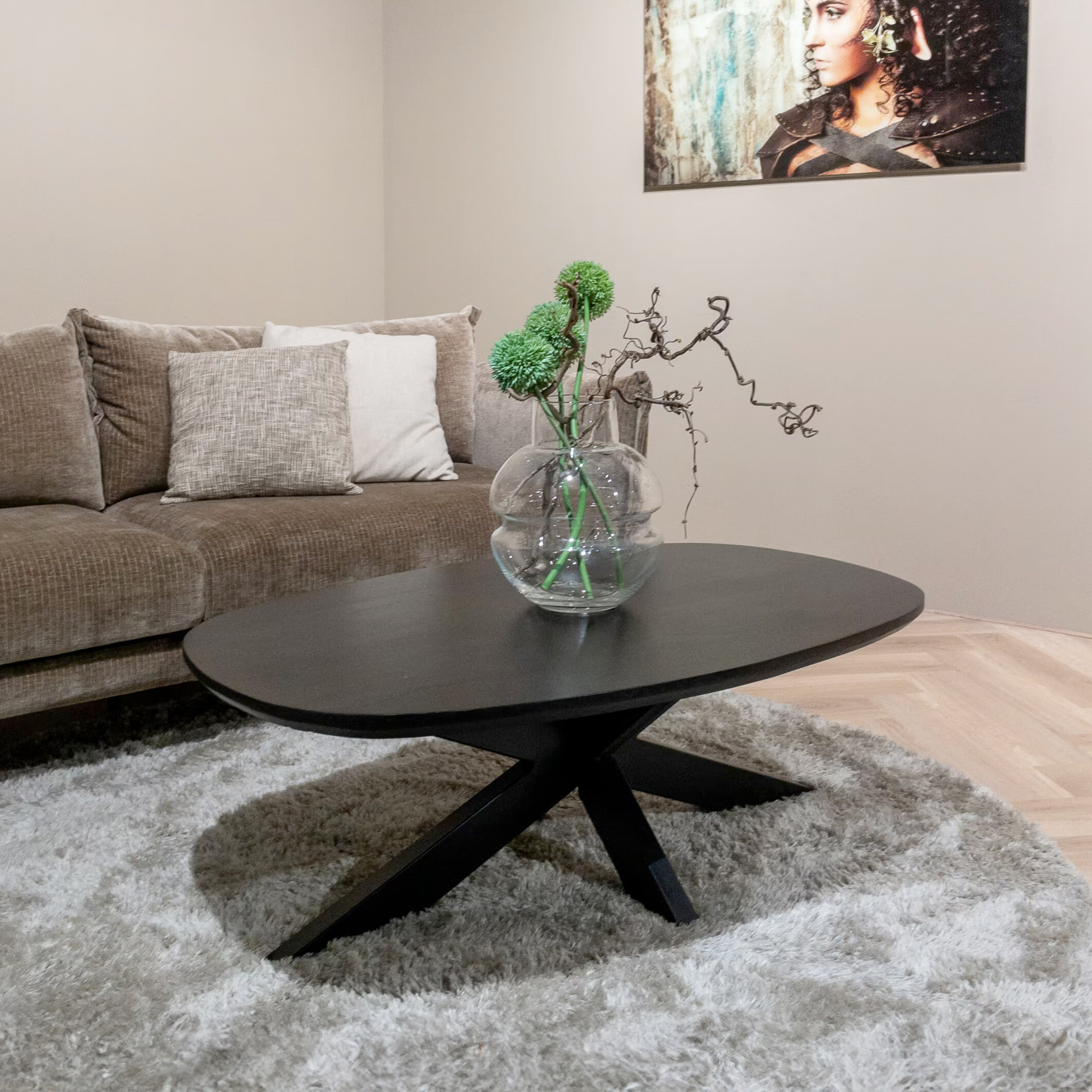 Livingfurn Deens Ovale Salontafel 'Jesper' Mangohout, 120 x 75cm