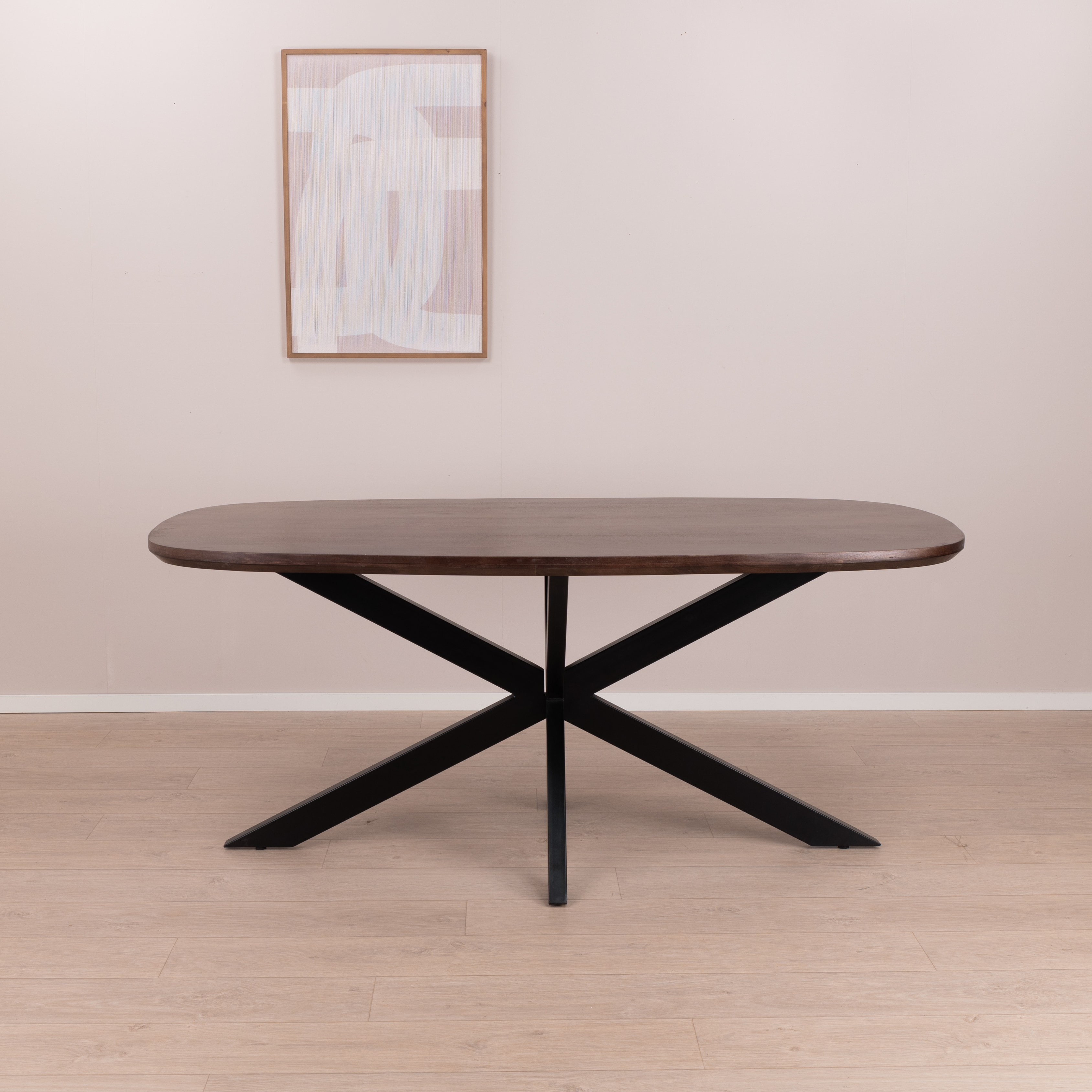 Livingfurn Deens Ovale Eettafel 'Jesper' Mangohout, 180 x 90cm
